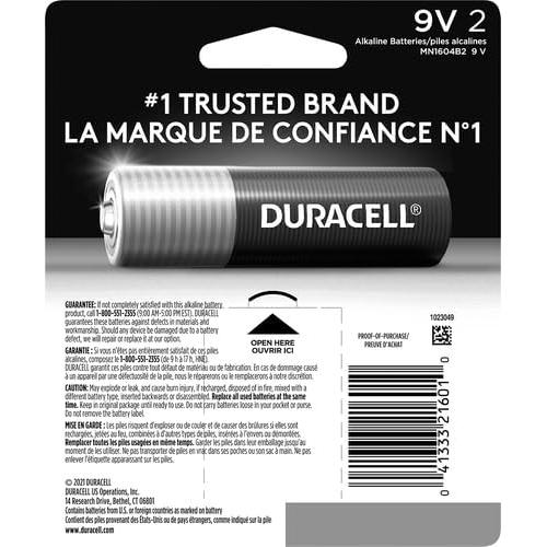Baterías Alcalinas Duracell Coppertop 9V - Paquete de 2
