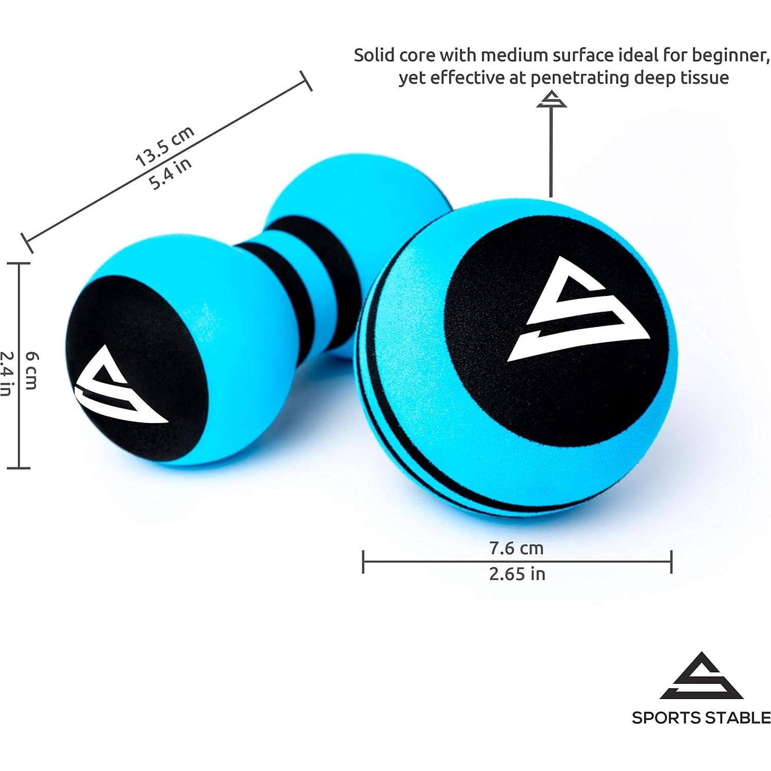 Bolas de Masaje Manual Sports Stable - Espuma Alta Densidad (2 Unidades)