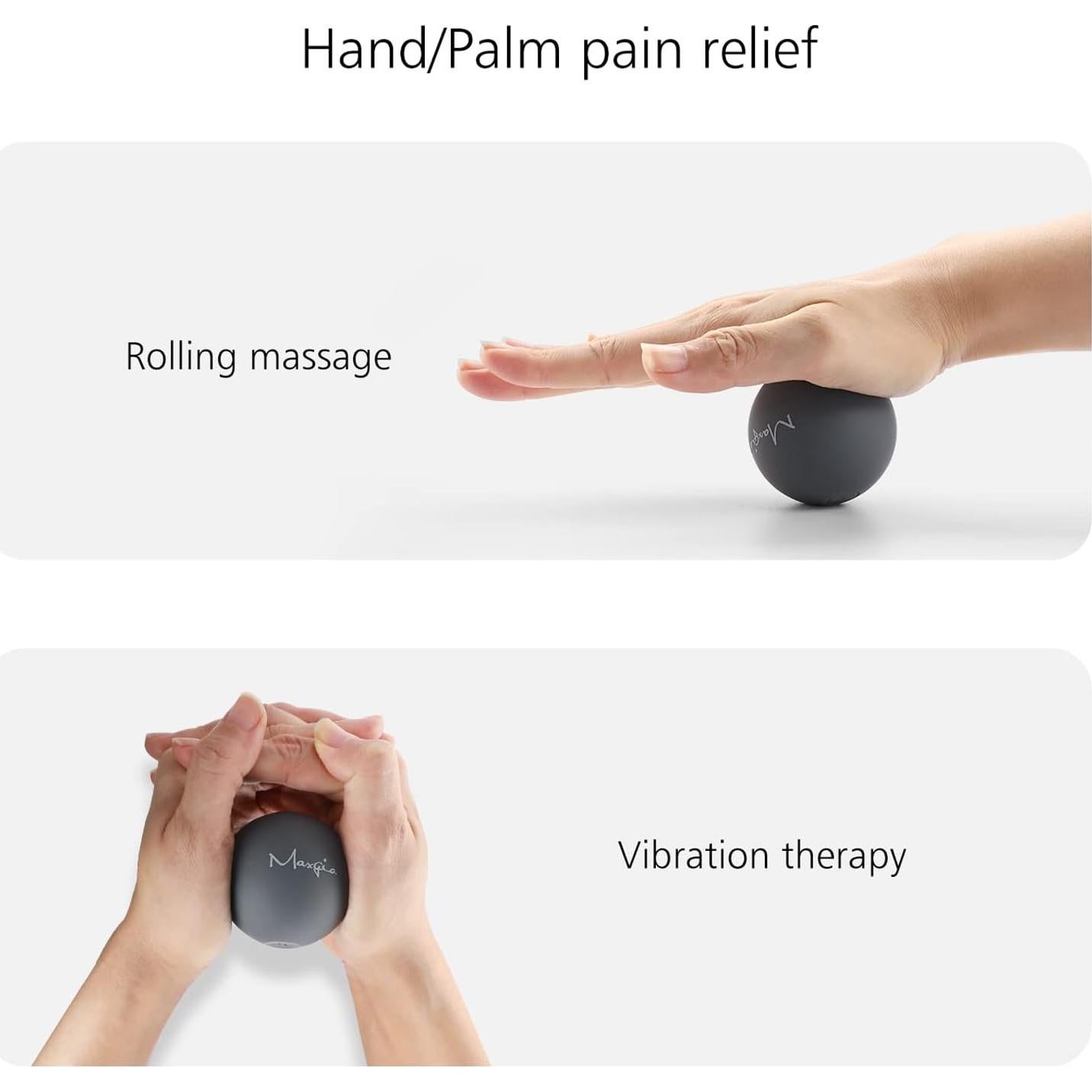 Mini Bola de Masaje Vibrante Maxgia 5 Velocidades Gris