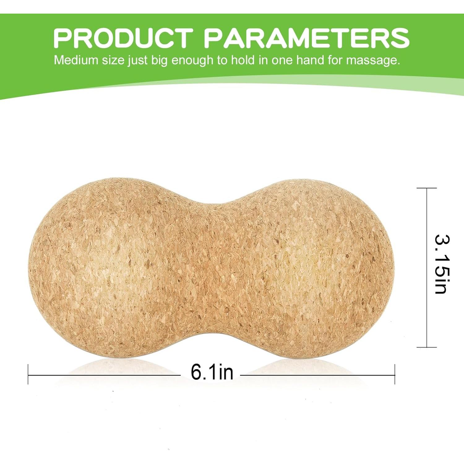 Bola de Masaje de Corcho YiePhiot 12.5cm para Liberación Muscular