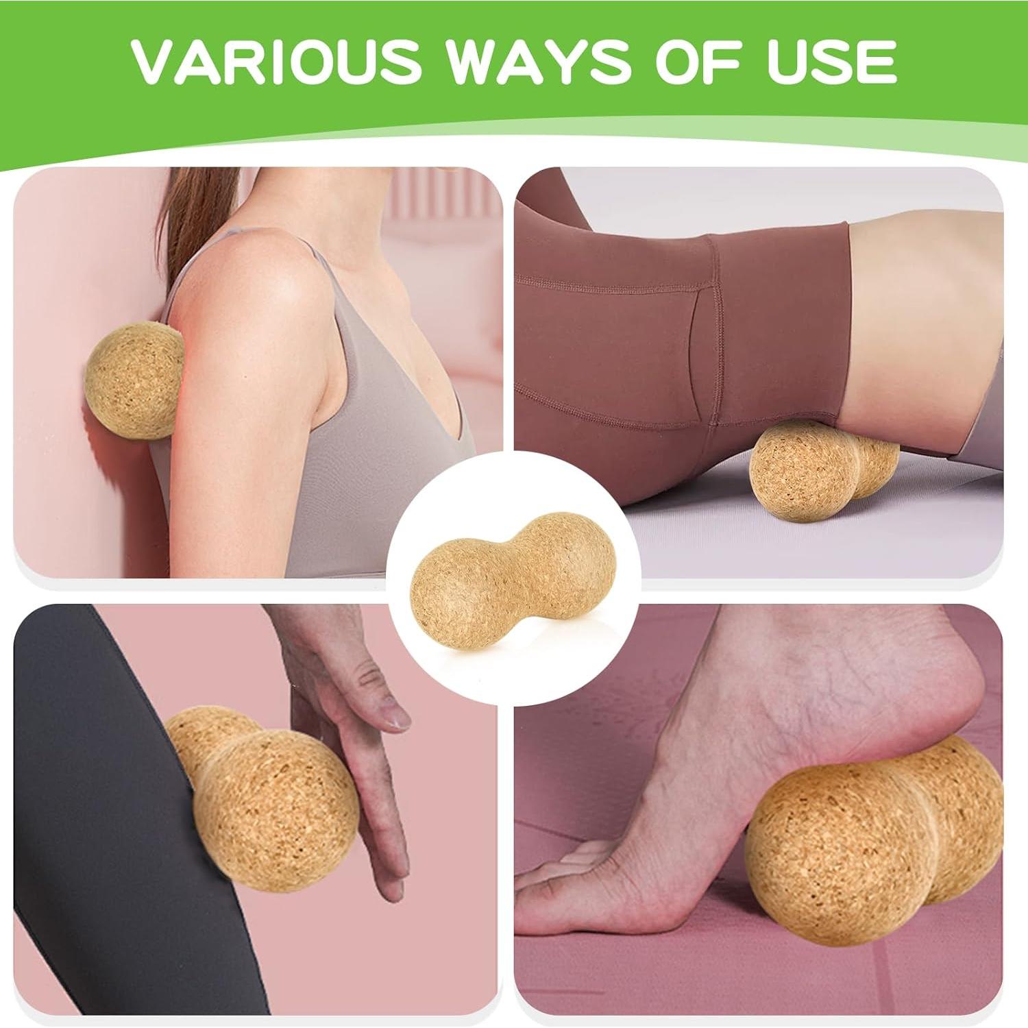 Bola de Masaje de Corcho YiePhiot 12.5cm para Liberación Muscular