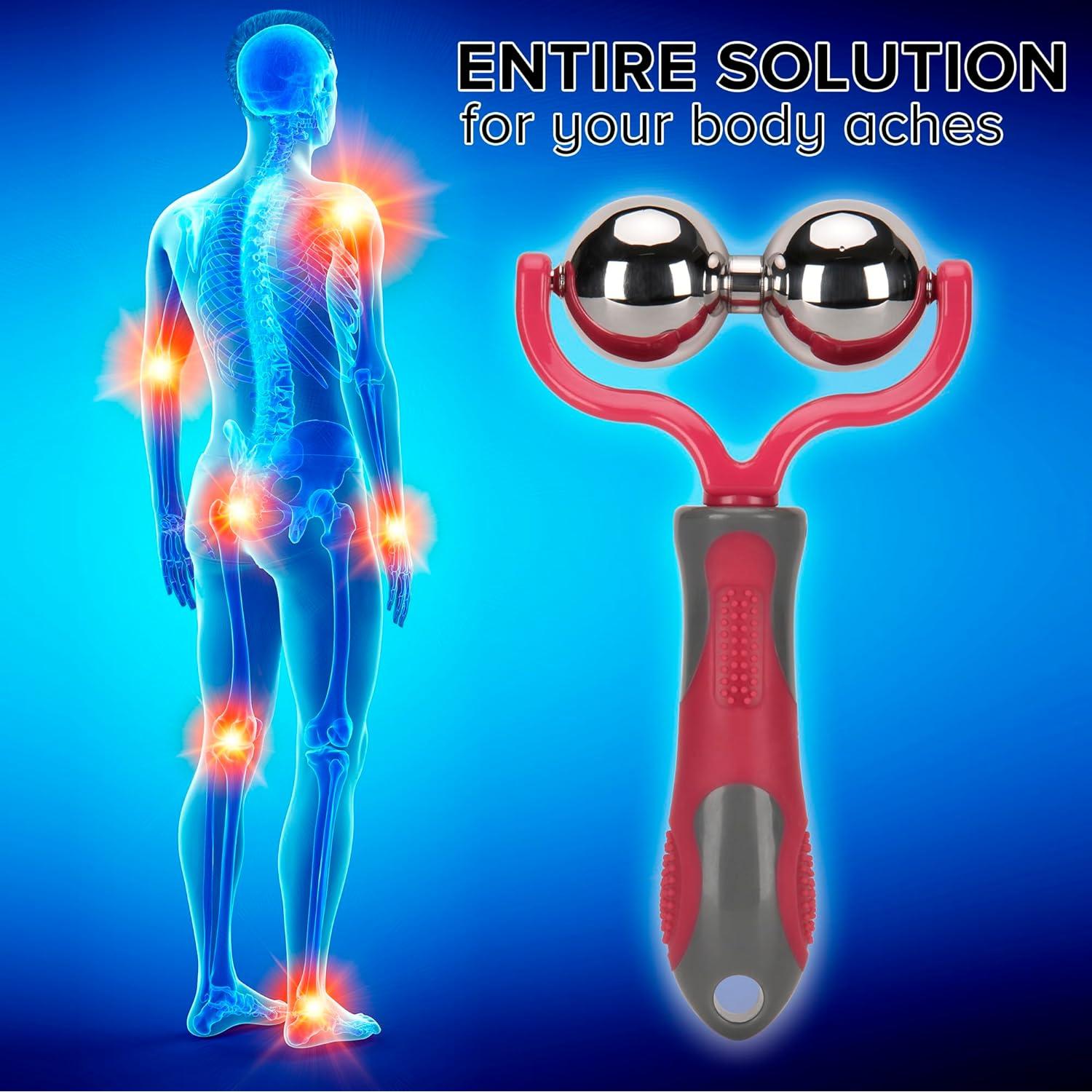 Rodillo de Masaje Nobility Rosa - Frío y Caliente, 2 Piezas