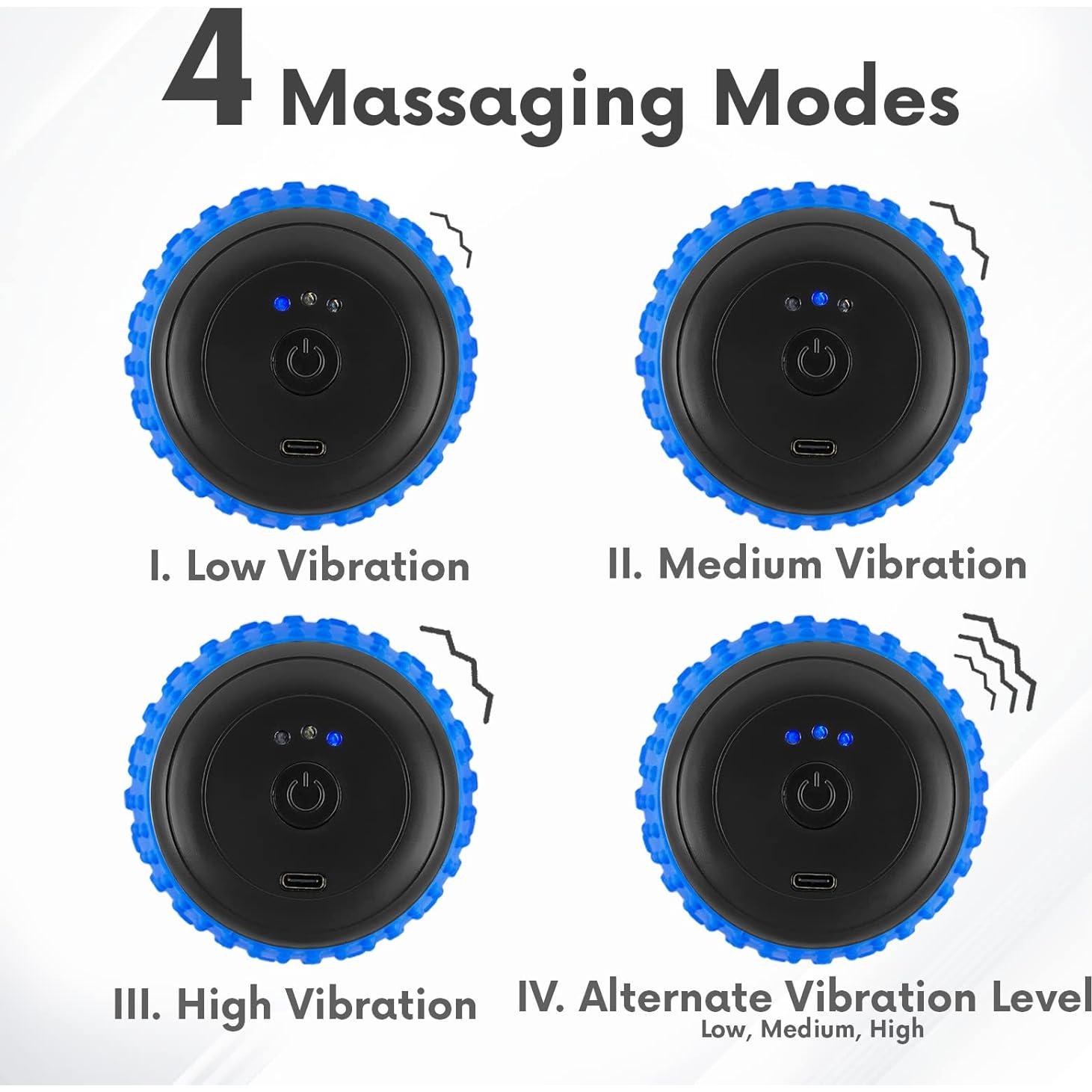 Bola de Masaje Vibrante ZeenKind para Alivio Muscular 4 Velocidades