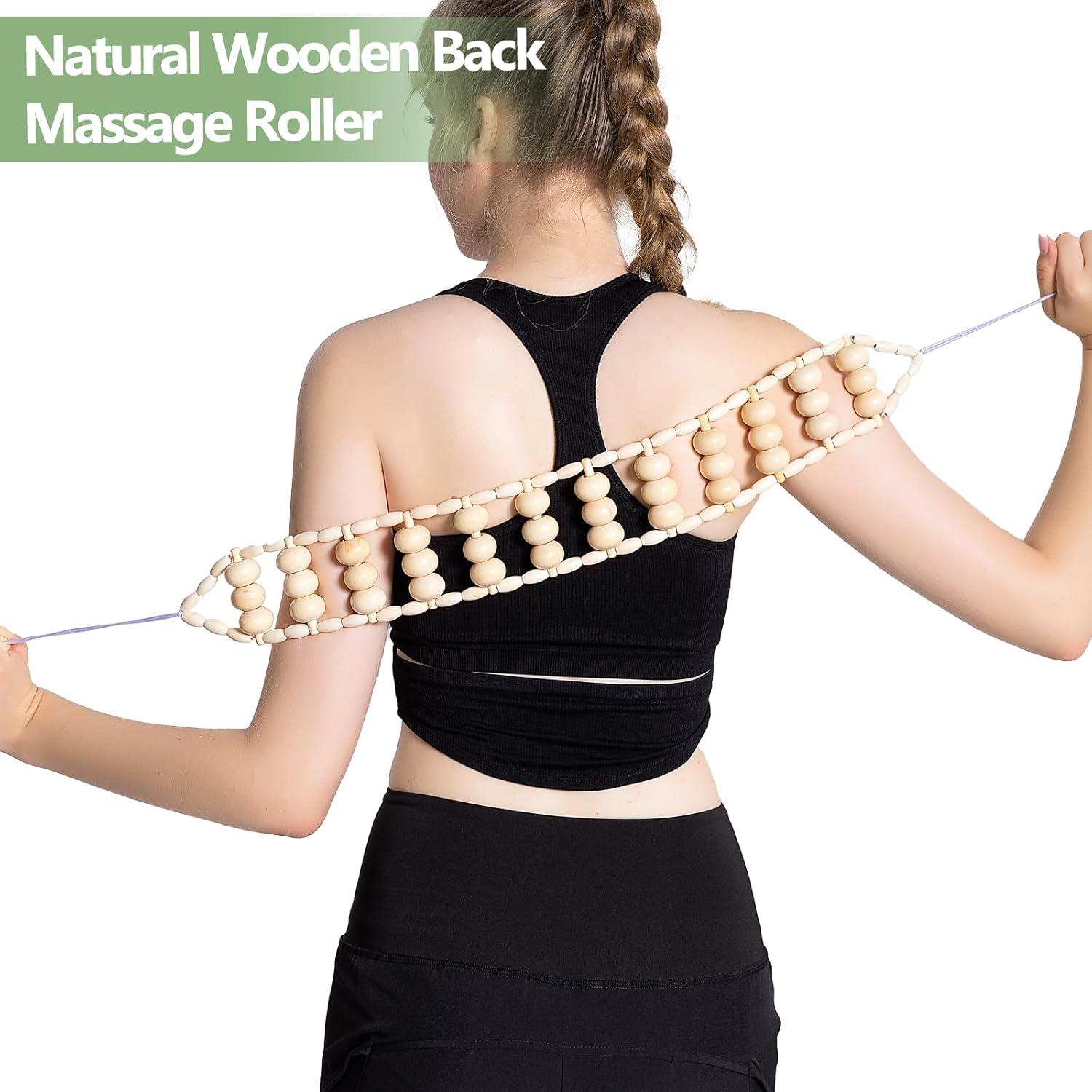 Kit de Masaje de Madera AICNLY 4 Piezas Drenaje Linfático