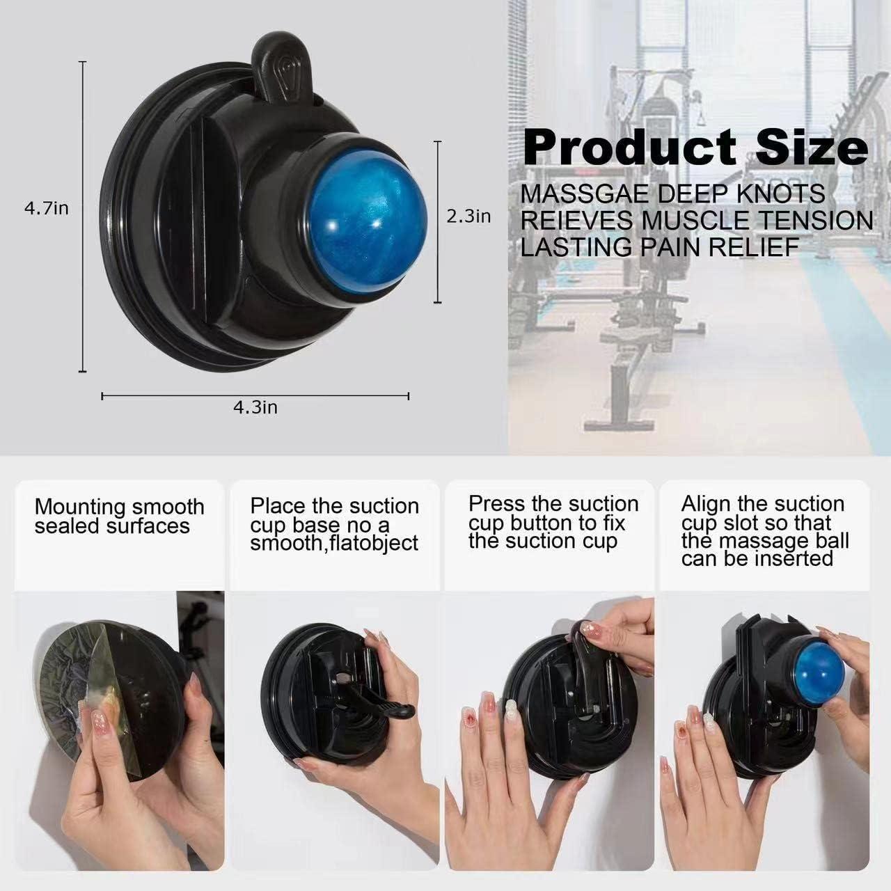 Rodillo de Masaje Montable con Ventosa Genérico 13x12cm