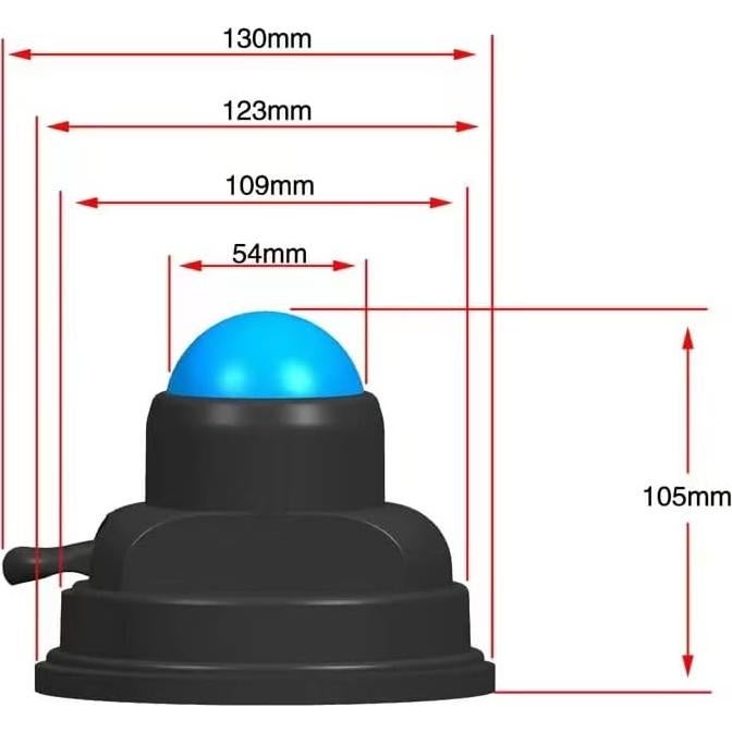 Rodillo de Masaje Montable con Ventosa Genérico 13x12cm