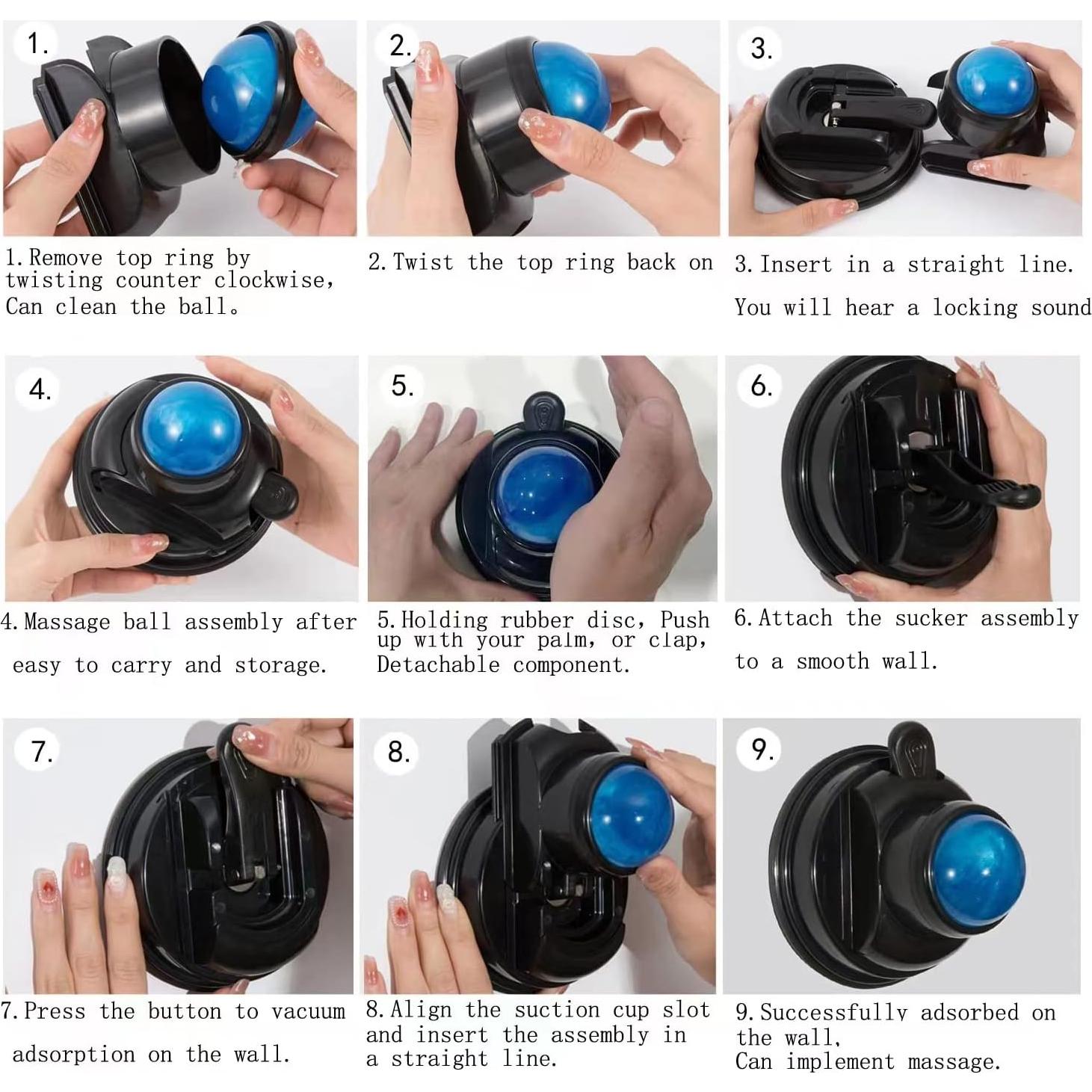 Rodillo de Masaje Montable con Ventosa Genérico 13x12cm