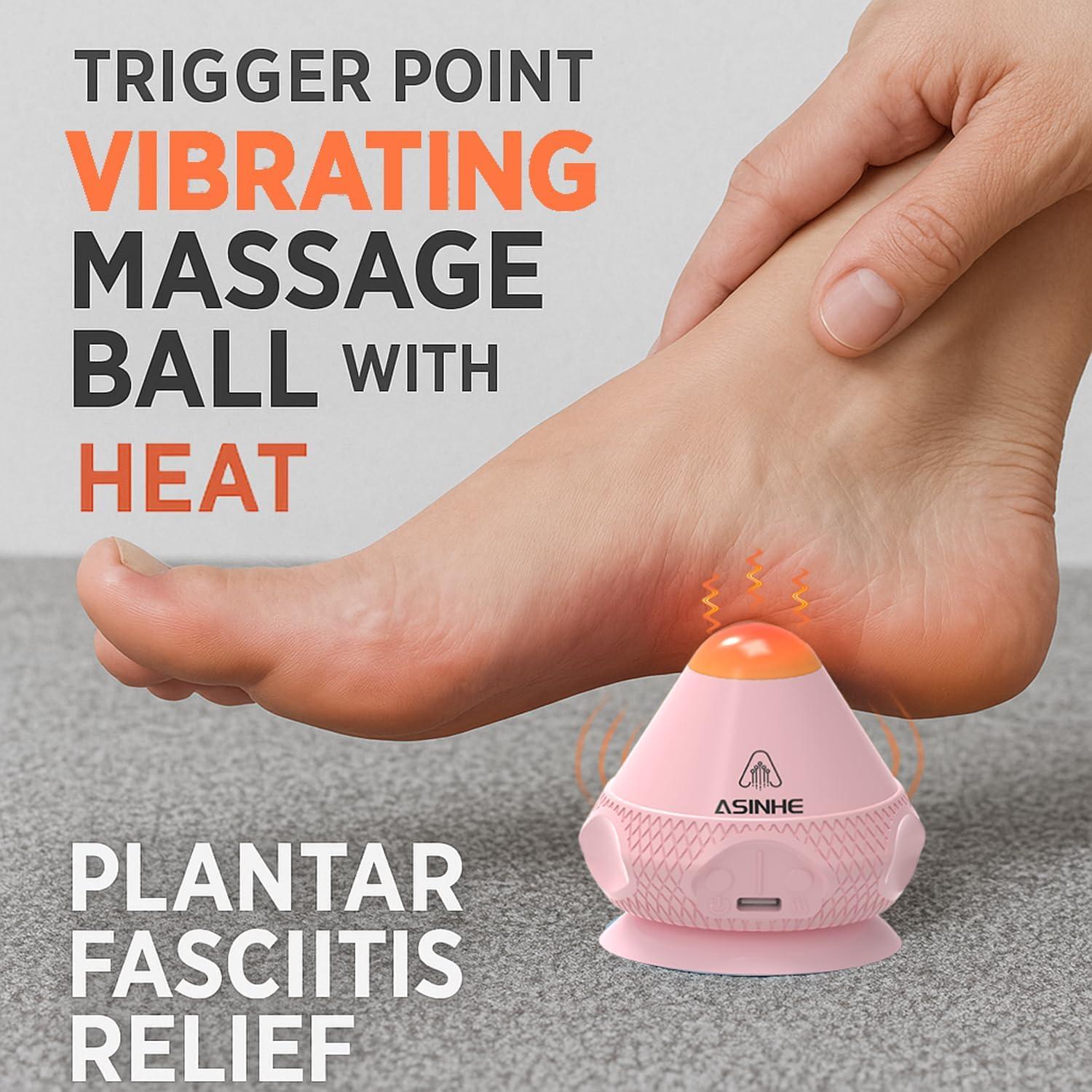 Bola de Masaje Vibrante con Calor Asinhe 6.6cm Portátil