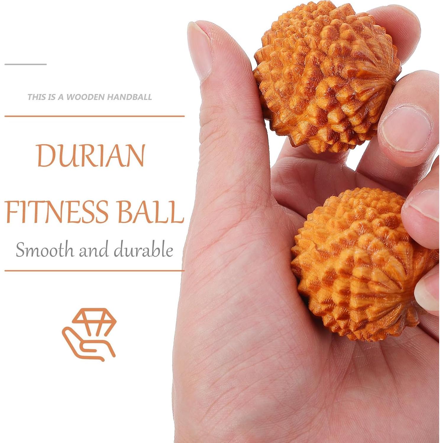 Bolas de Masaje de Madera LALAFINA 4 cm para Ejercicio de Mano