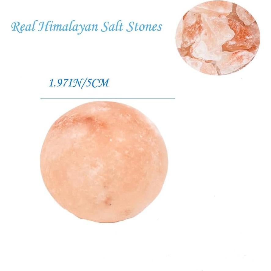 Kit de Masaje con Piedras de Sal del Himalaya QYLHH 2 Pcs 5x5cm