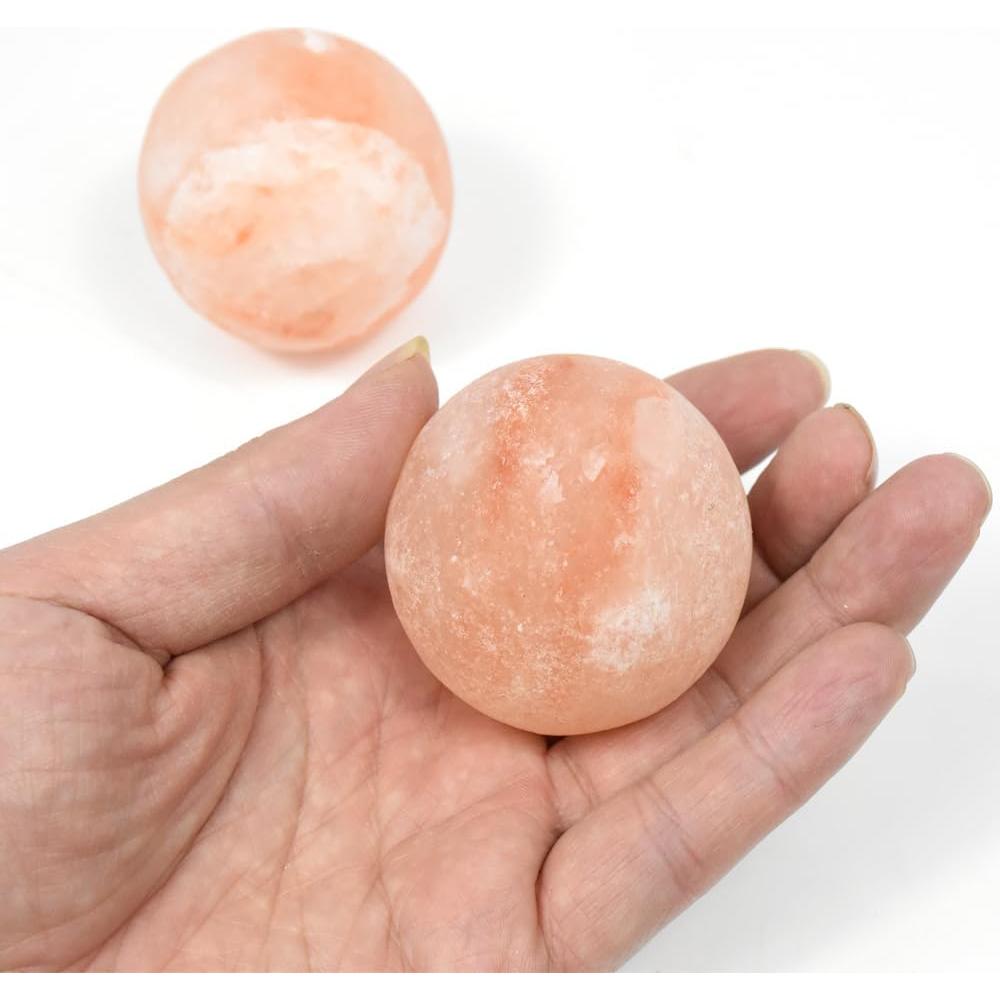 Kit de Masaje con Piedras de Sal del Himalaya QYLHH 2 Pcs 5x5cm