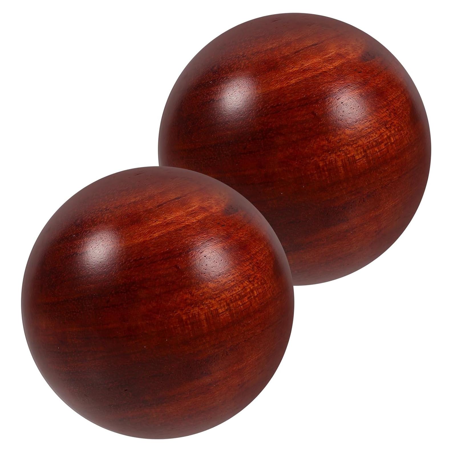 Bolas Chinas Healifty de Madera 5 cm para Ejercicio de Mano
