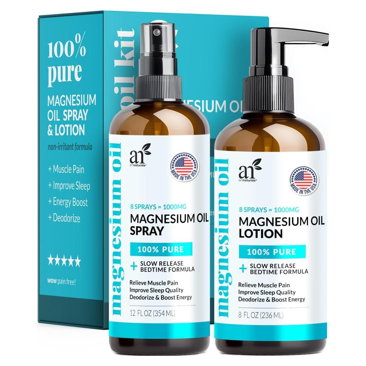 Set de Terapia de Magnesio ArtNaturals 355 ml + 236 ml