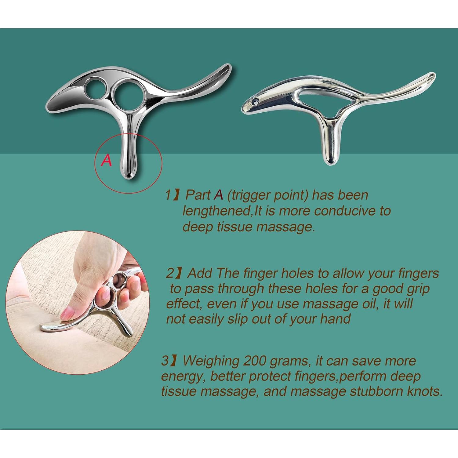 Herramienta de Masaje Gua Sha BYYDDIY con Protector de Pulgar