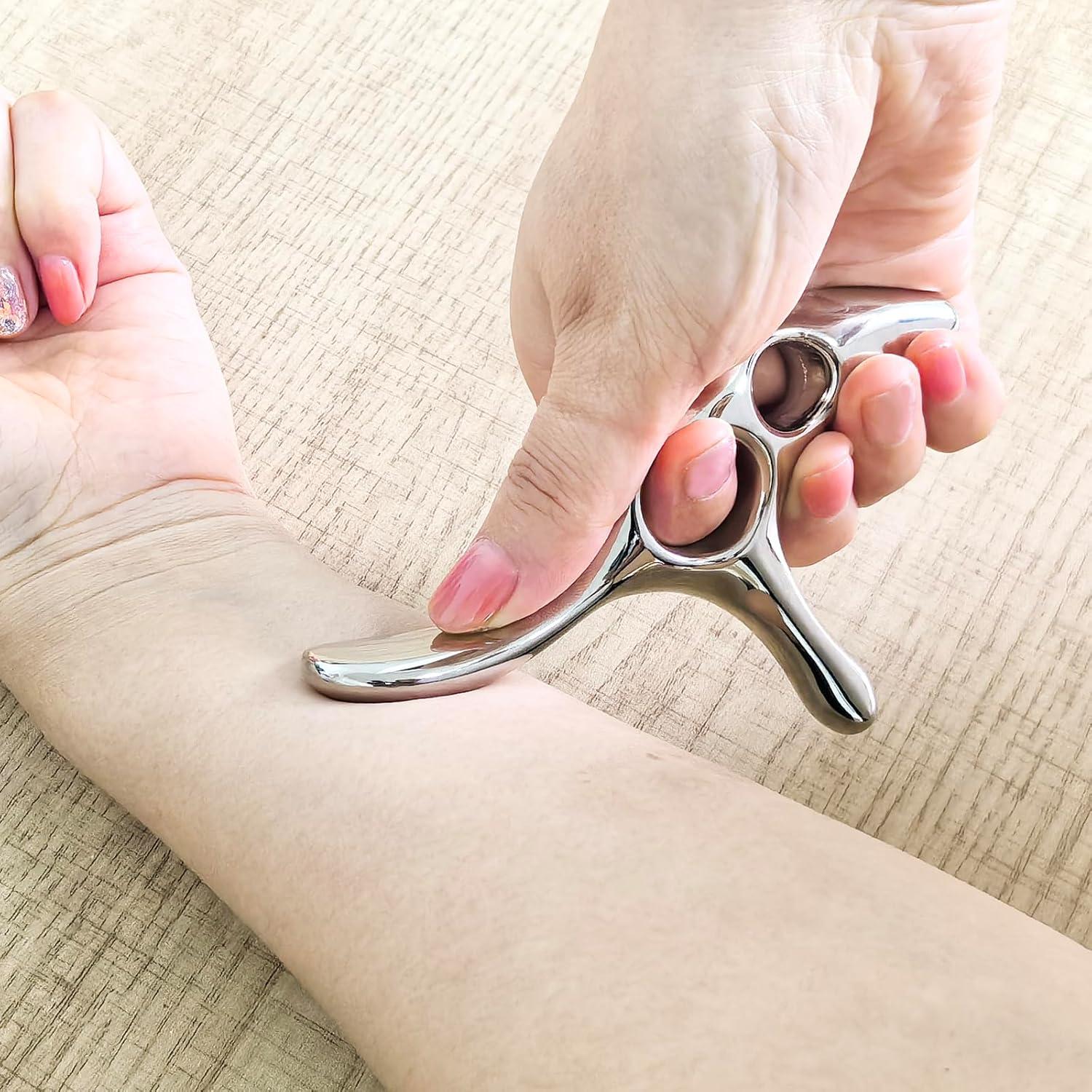 Herramienta de Masaje Gua Sha BYYDDIY con Protector de Pulgar