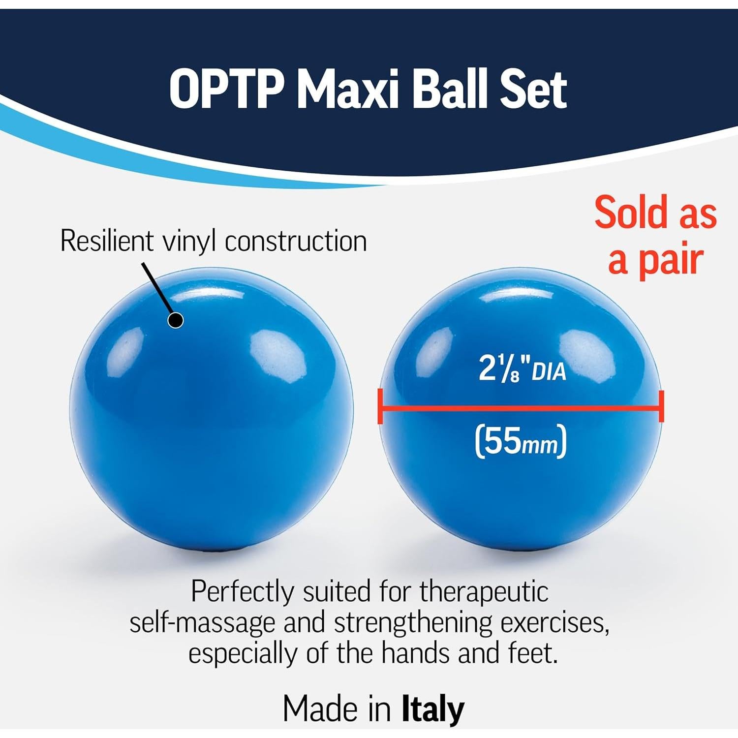 Conjunto de Pelotas de Masaje OPTP Maxi Balls 5.4 cm para Terapia