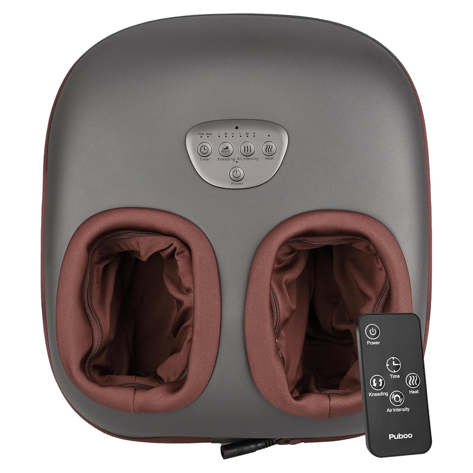 Masajeador de pies Puboo con calor y control remoto, 2.5 kg