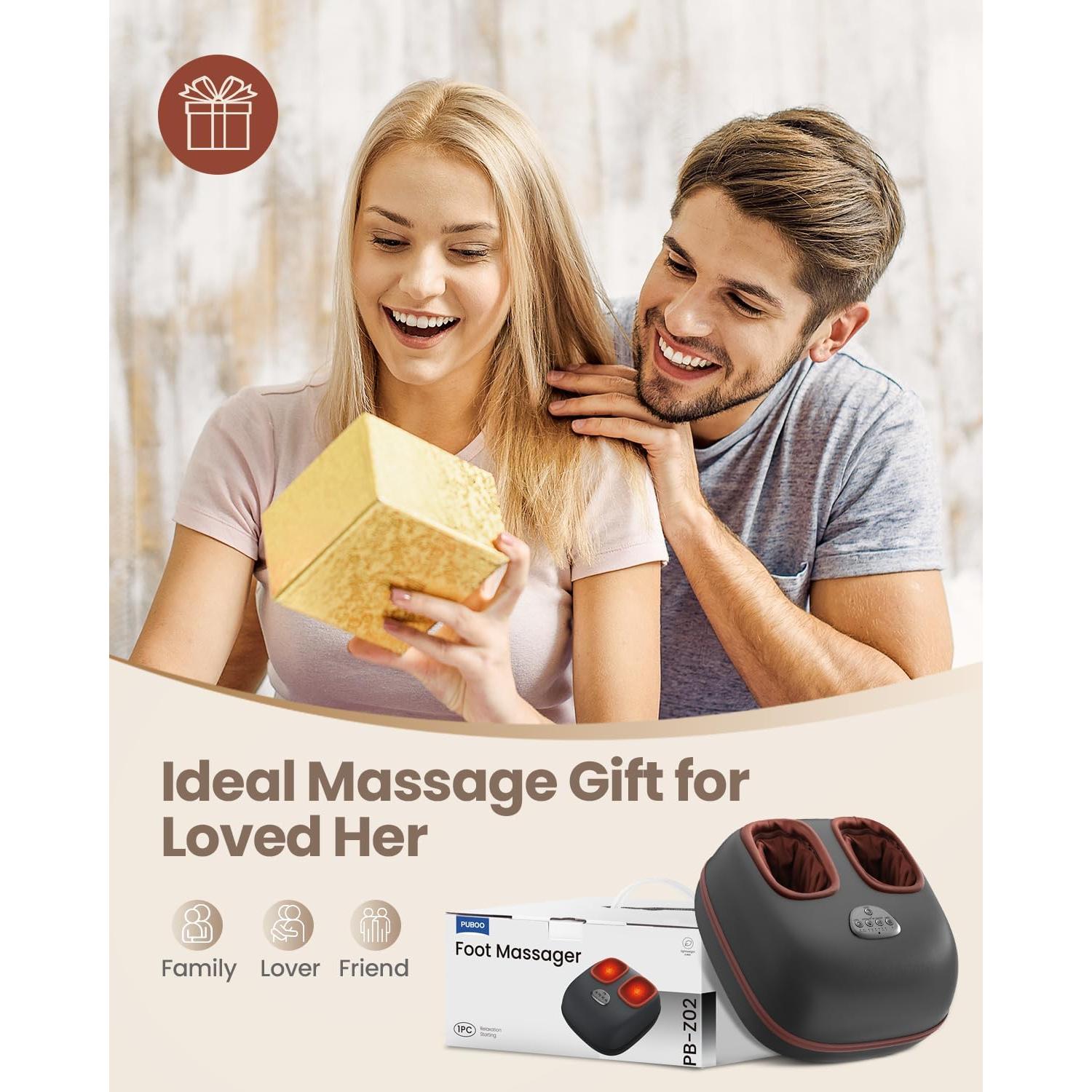 Masajeador de pies Puboo con calor y control remoto, 2.5 kg
