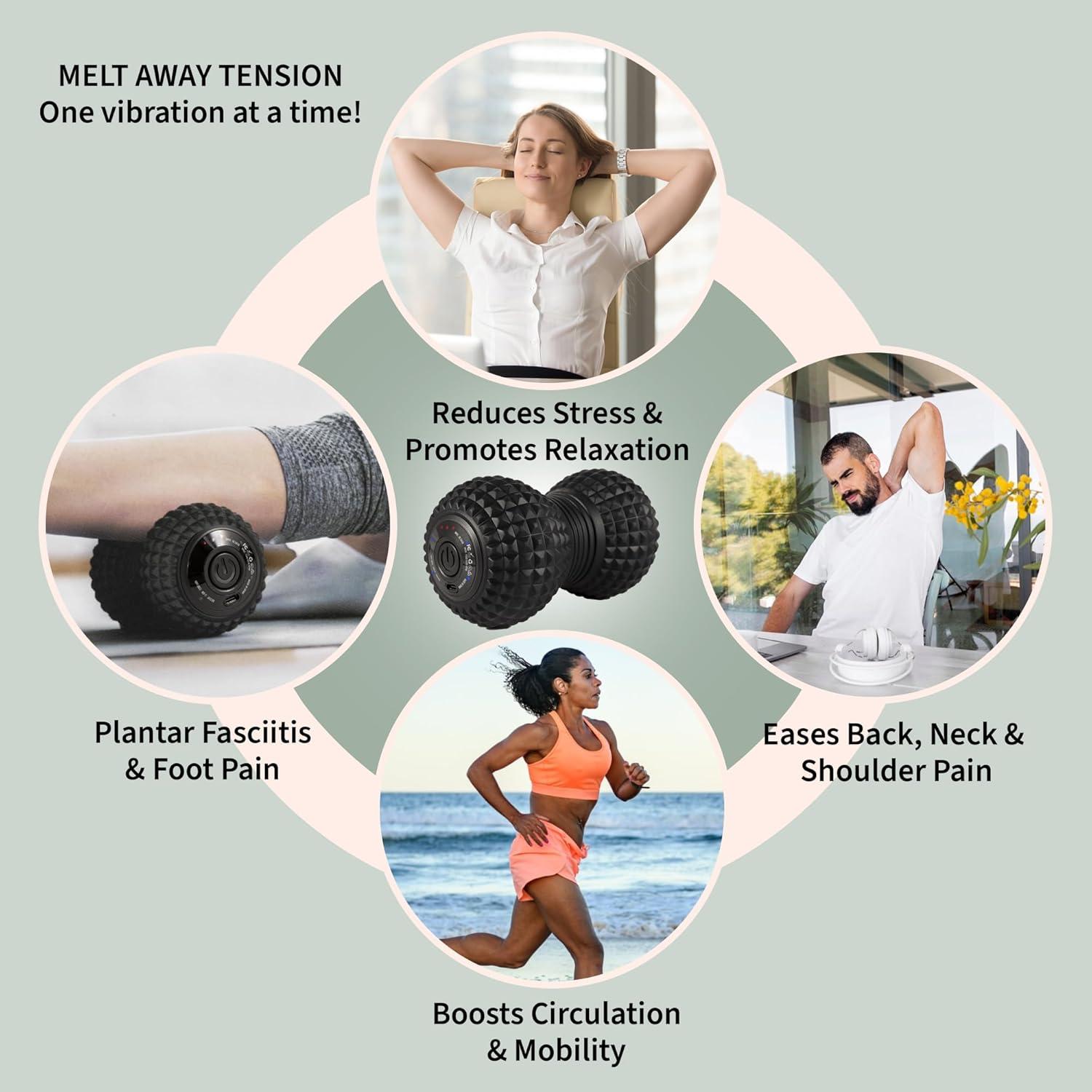 Bola de Masaje Vibrante Exelleon 4 Velocidades 8.89cm