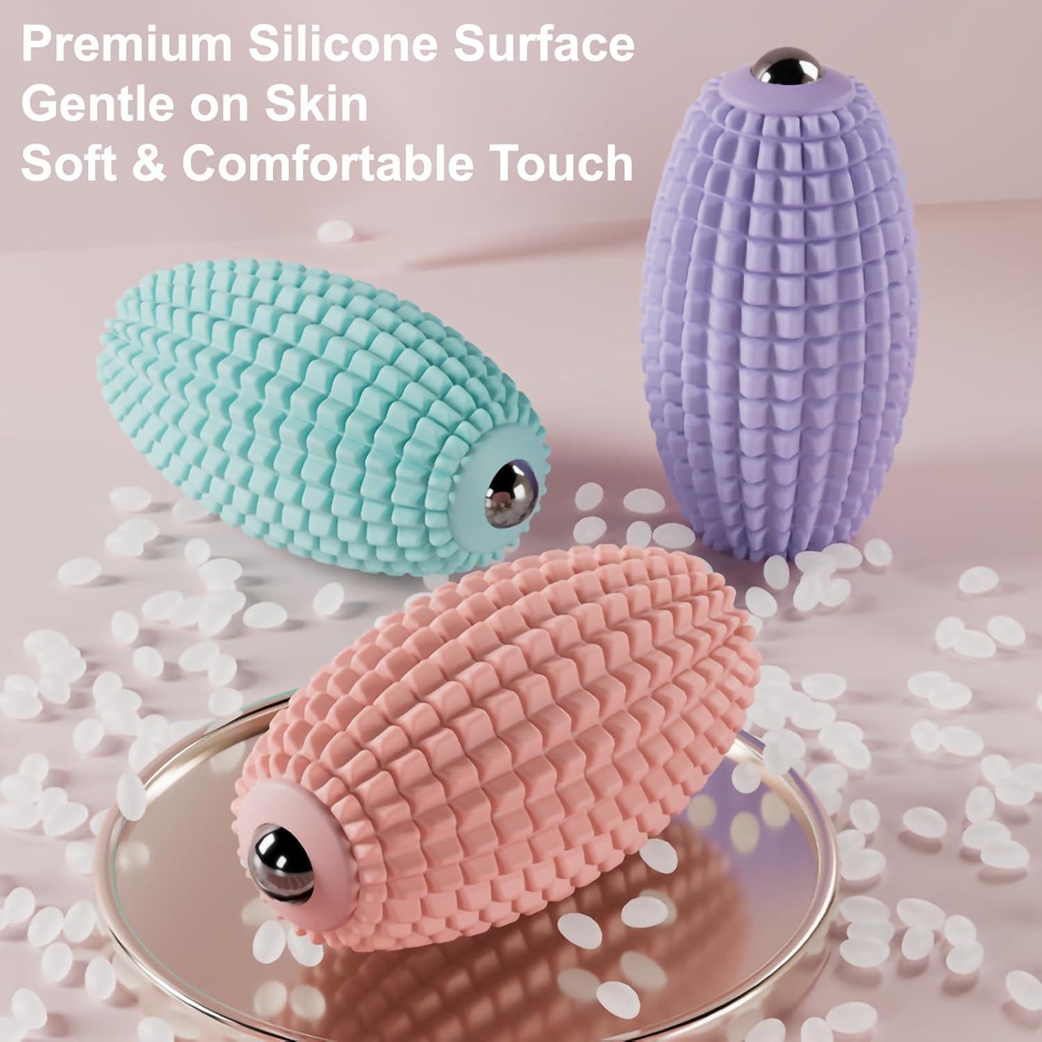 Bola de Masaje Vibrante JIEJUNJIE Rosa, 3 Modos, Portátil