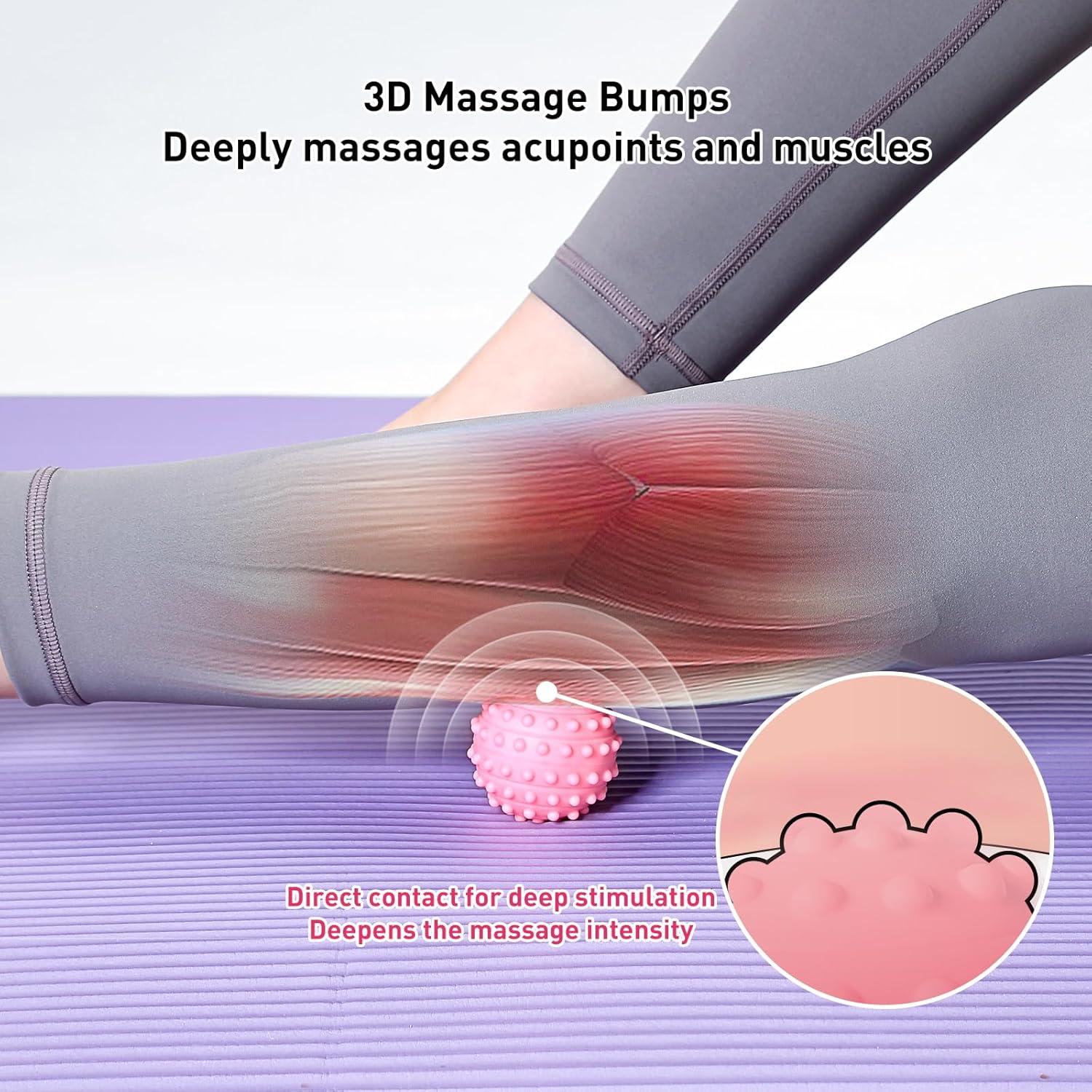 Bolas de Masaje Espinosas HSOOVZN 4 Pcs 4.83 cm Alivio Dolor