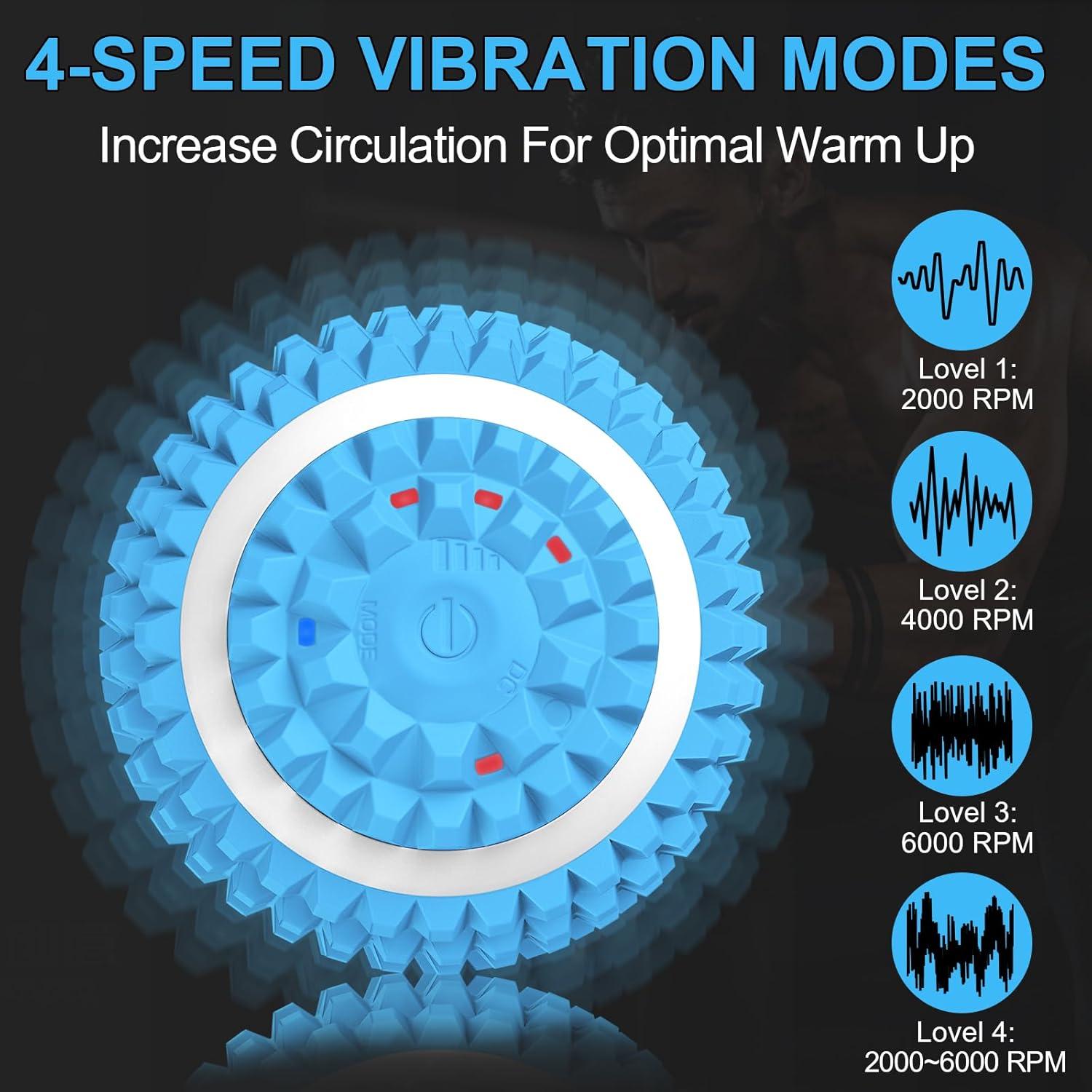 Bola de Masaje Vibrante Uppye 9.57 cm Alivio Dolor Muscular