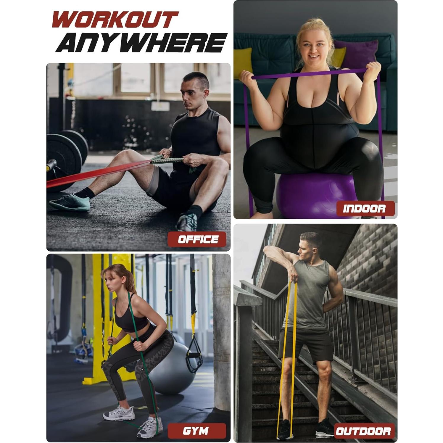 Juego de Bandas de Resistencia Fitense 6 Niveles para Pull Up