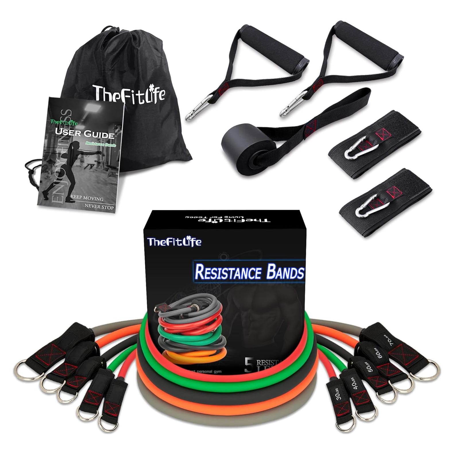 Bandas de Resistencia TheFitLife TFL-Resbands 5 Niveles 113kg