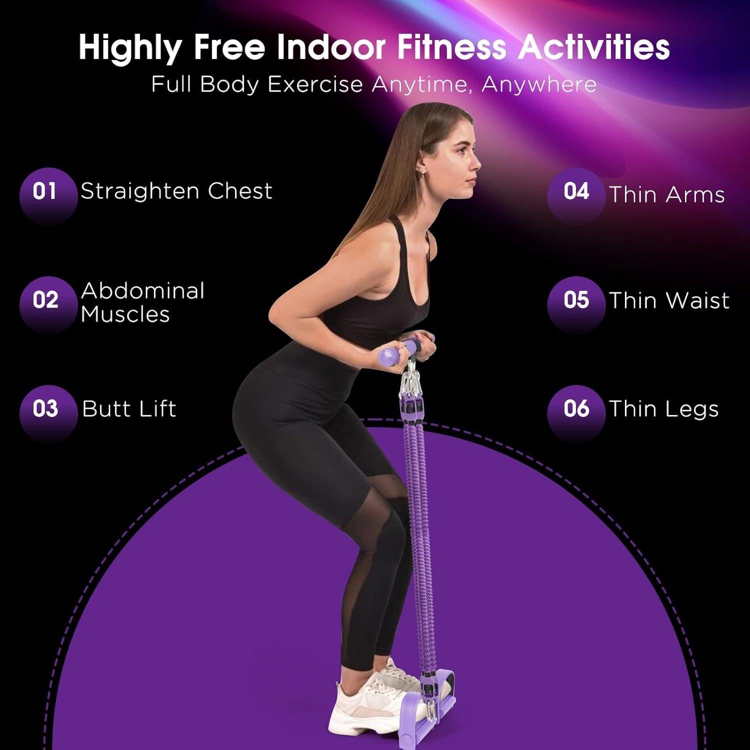 Banda de Resistencia de Pedal FEFURS 2025 - 4 Tubos 11.34 kg