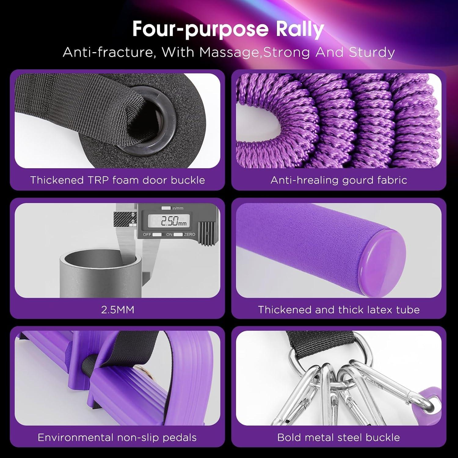 Banda de Resistencia de Pedal FEFURS 2025 - 4 Tubos 11.34 kg