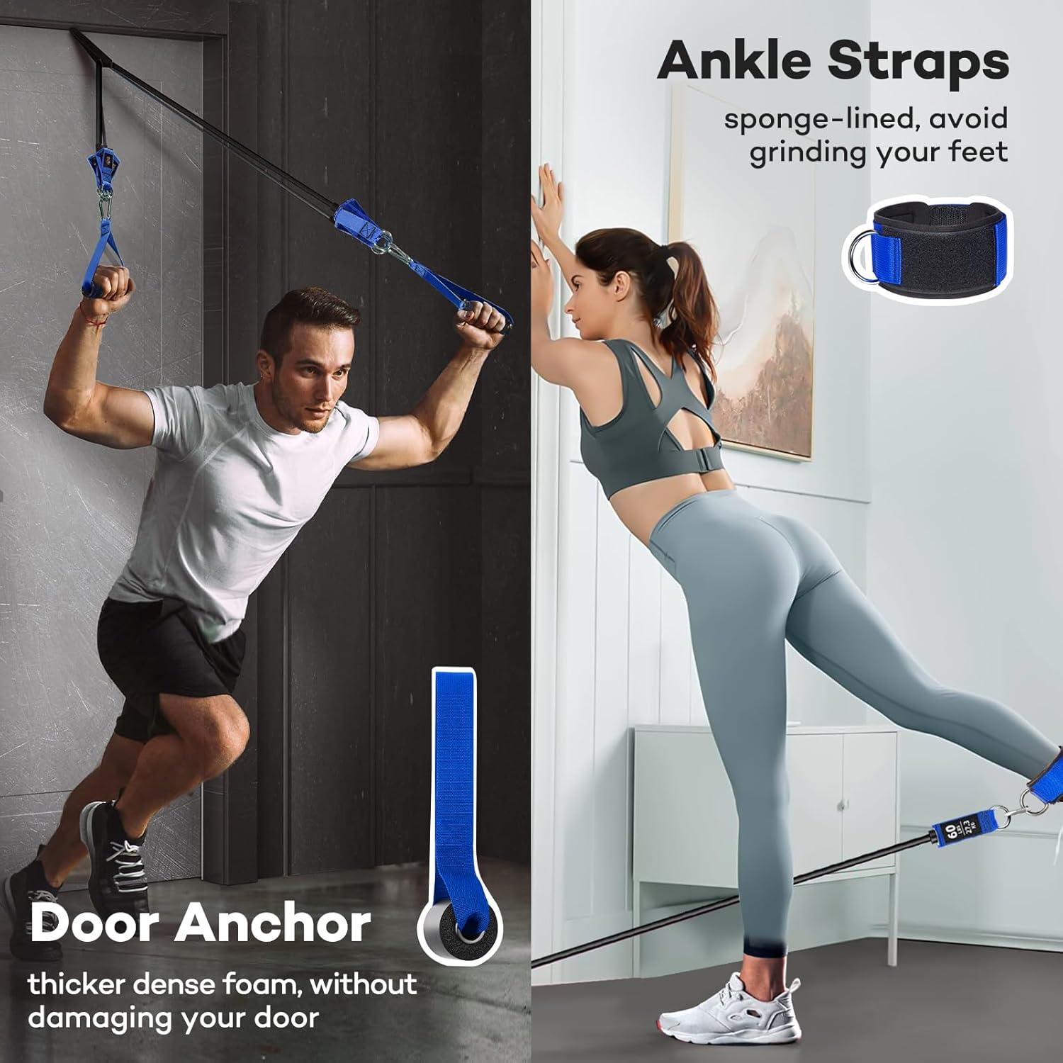 Bandas de Resistencia NITEEN 270lbs con Mangos y Anclaje