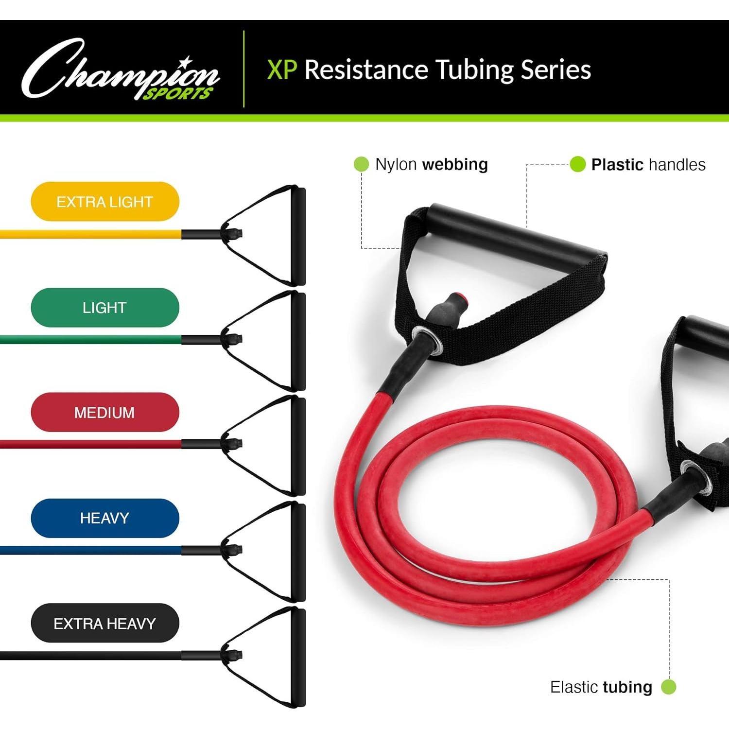 Banda de Resistencia Extra Pesada Champion Sports - Fitness Unisex