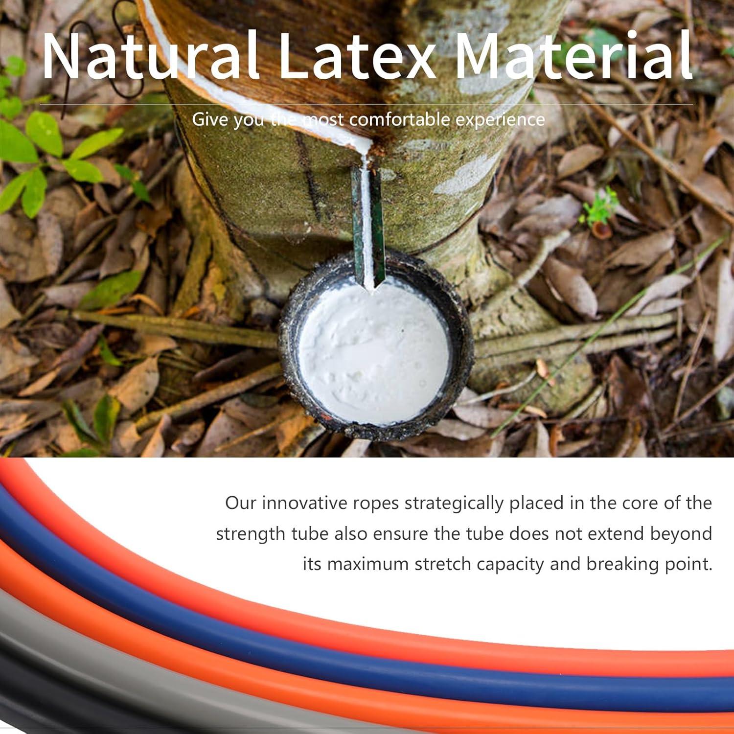 Bandas de Resistencia Zhiamz con Mangos - Láttex Natural, 5 Niveles