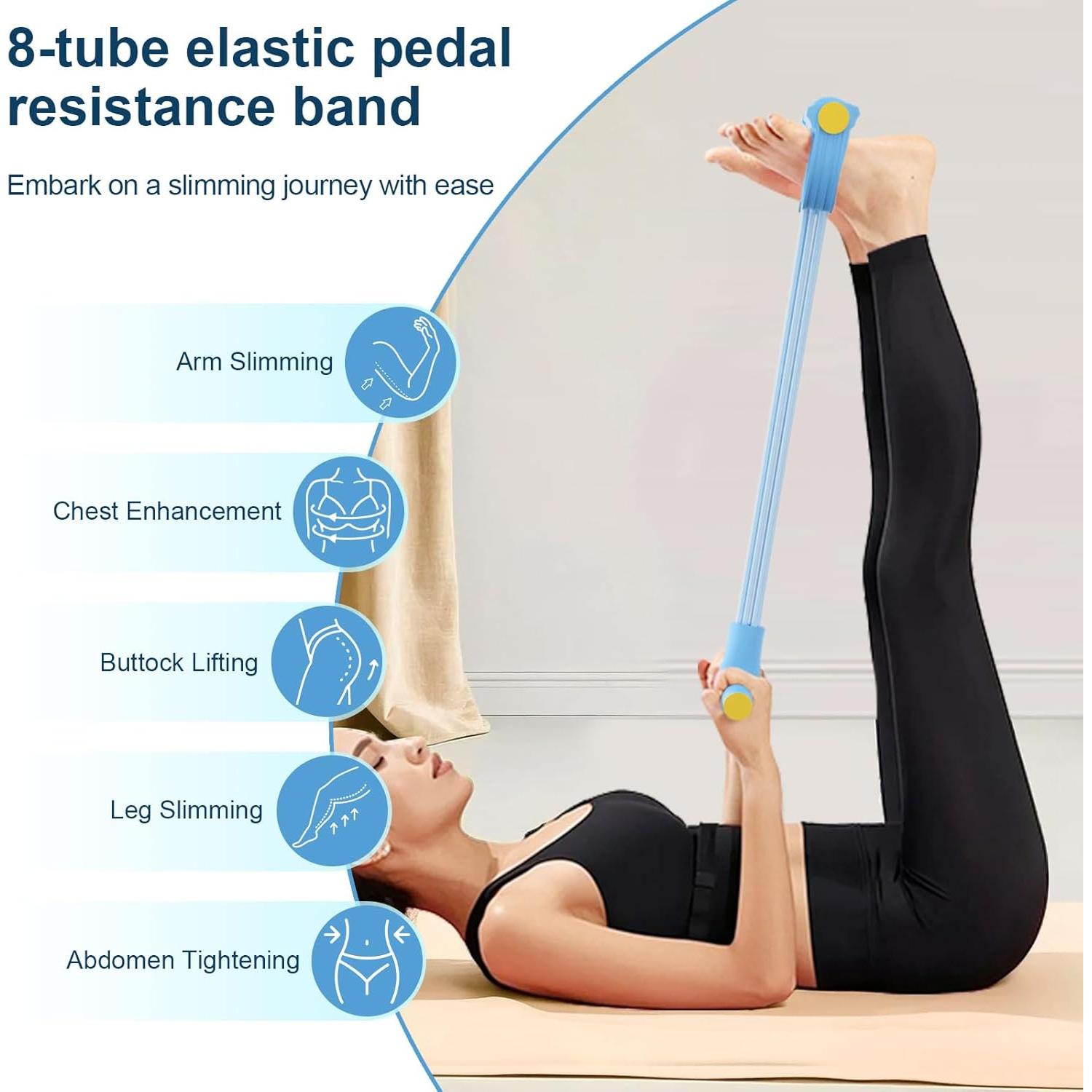 Banda de Resistencia RXDTGYI 8 Tubos para Ejercicio y Yoga