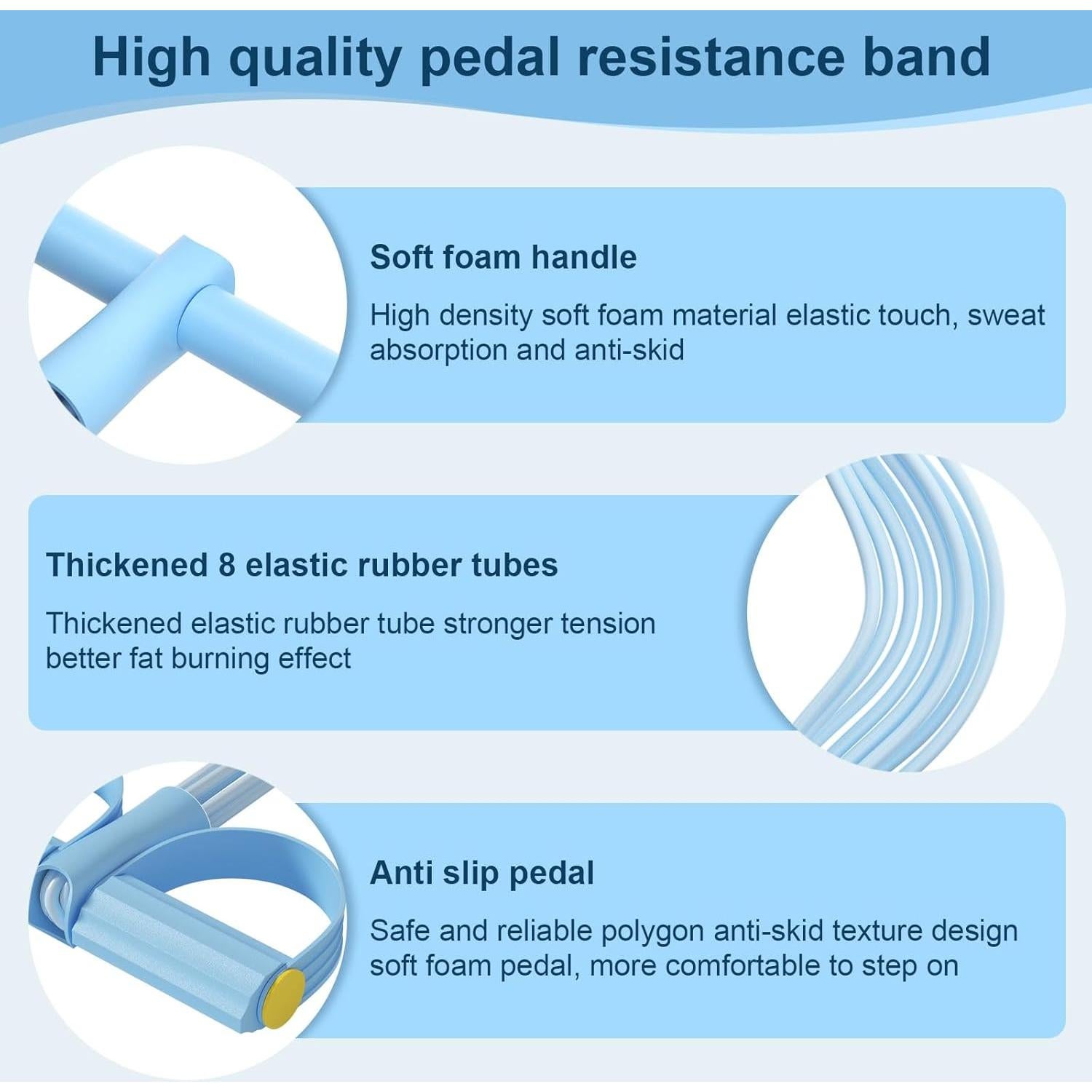 Banda de Resistencia RXDTGYI 8 Tubos para Ejercicio y Yoga