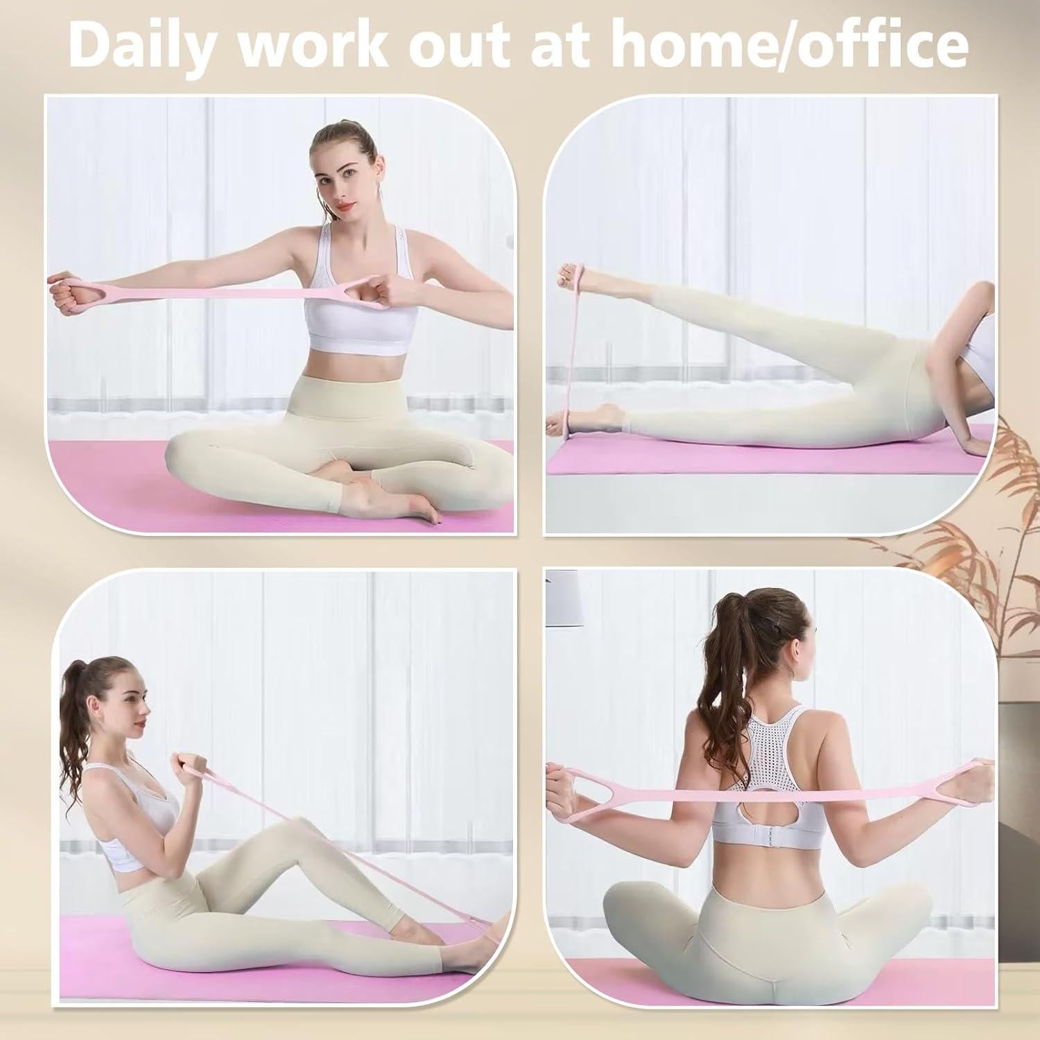 Banda de Resistencia NZWNXDTQ para Yoga y Pilates - 3 Unidades