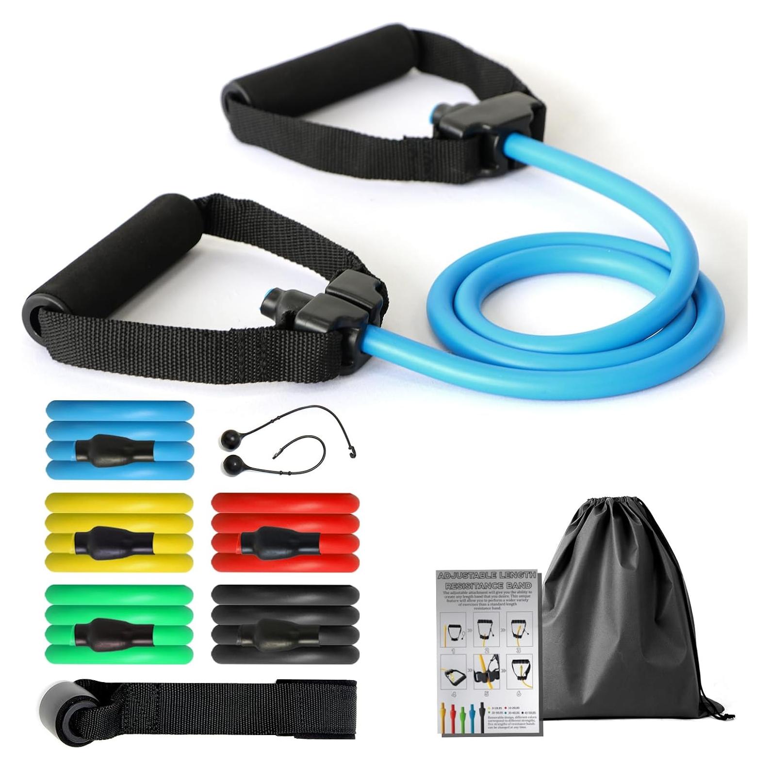 Bandas de Resistencia Lianjindun con Mango - 5 Niveles Ajustables