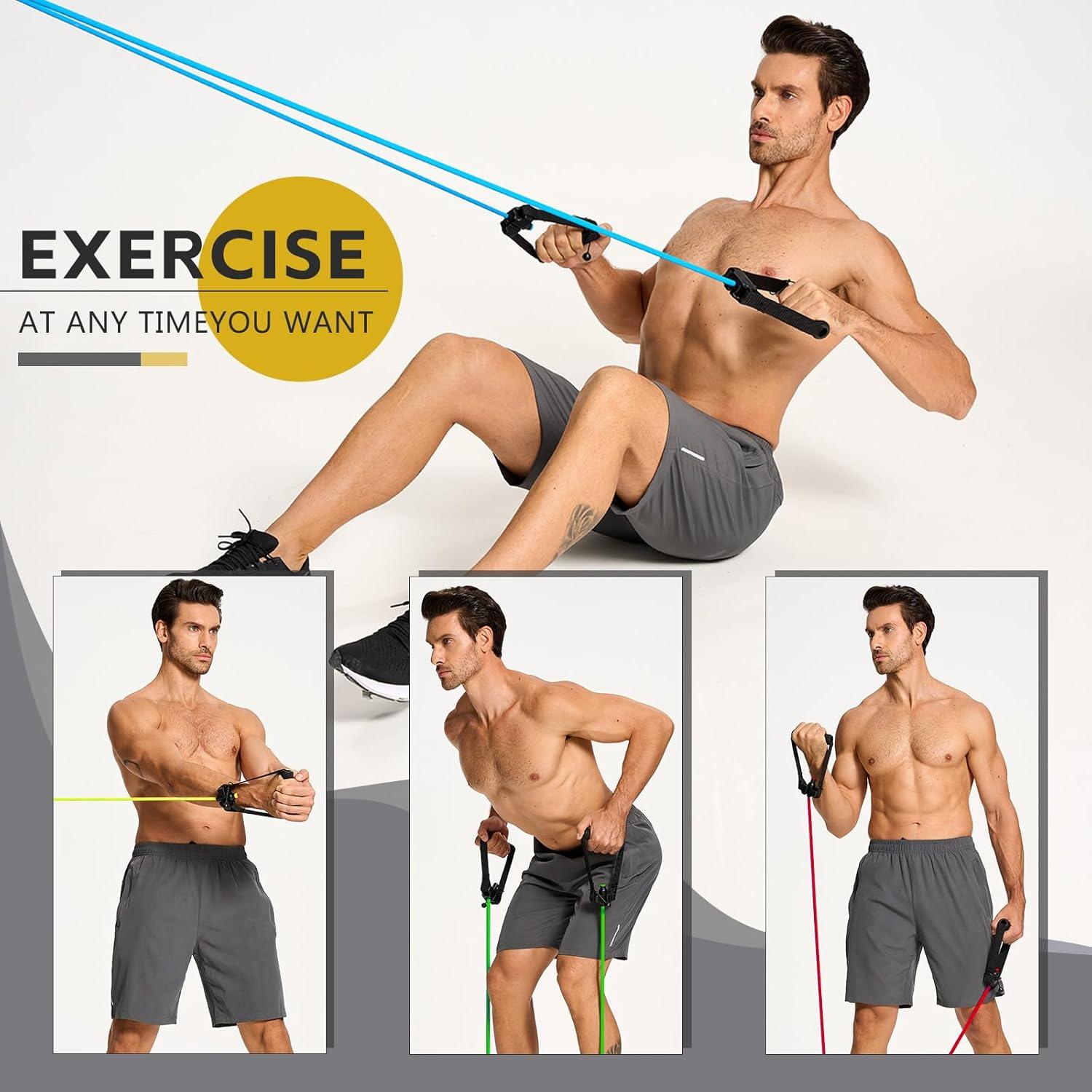 Bandas de Resistencia Lianjindun con Mango - 5 Niveles Ajustables