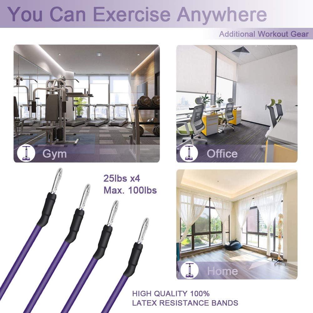 Banda de Resistencia de Pedal Sanmily 4 Tubos Antideslizante