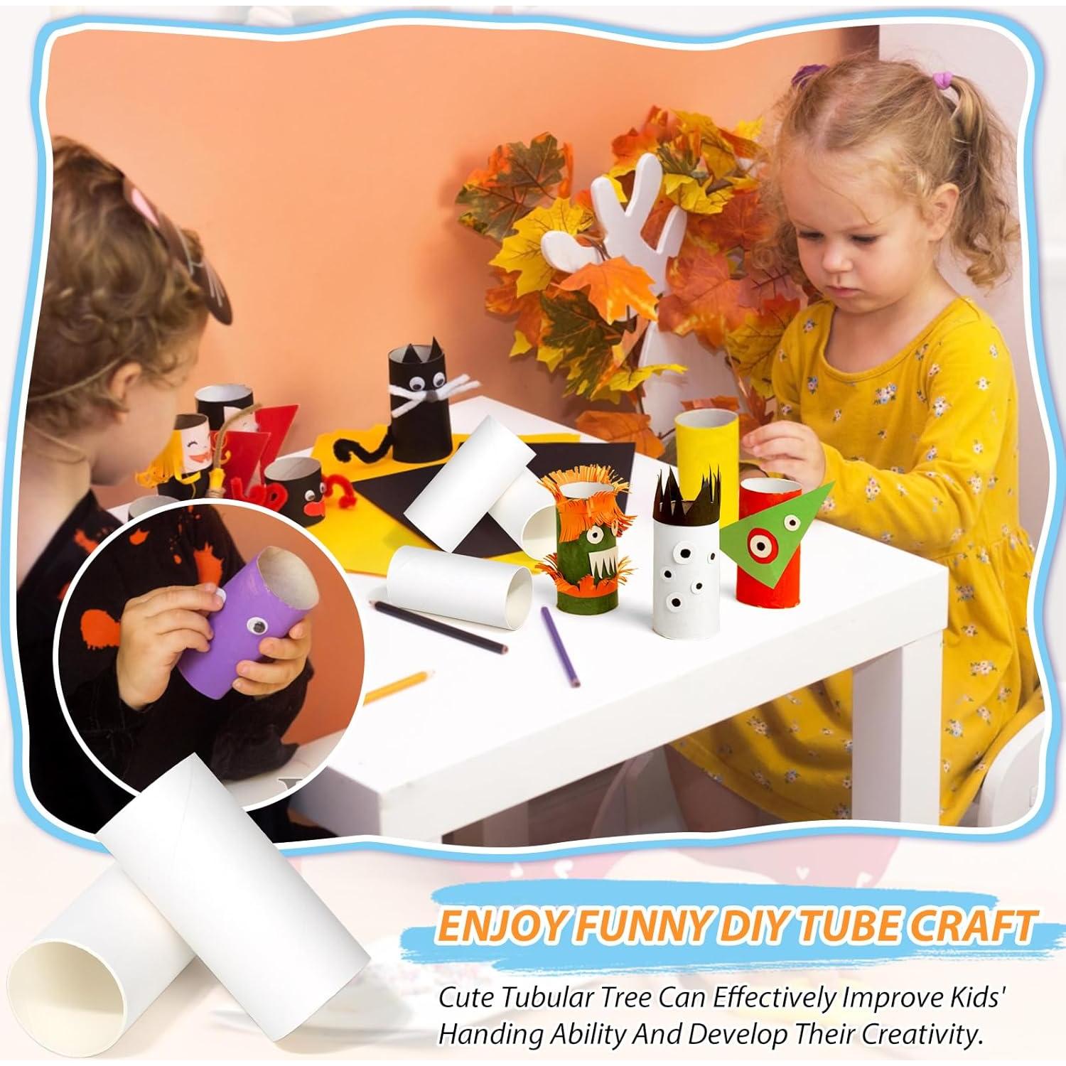 120 Tubos de Cartón para Manualidades MAPVOLUT 8.5 cm Blanco