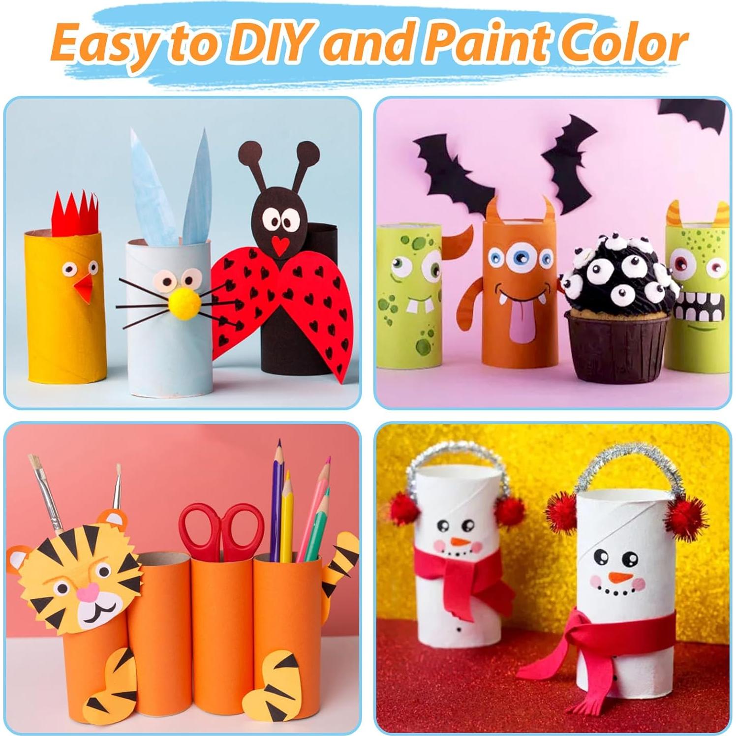 120 Tubos de Cartón para Manualidades MAPVOLUT 8.5 cm Blanco