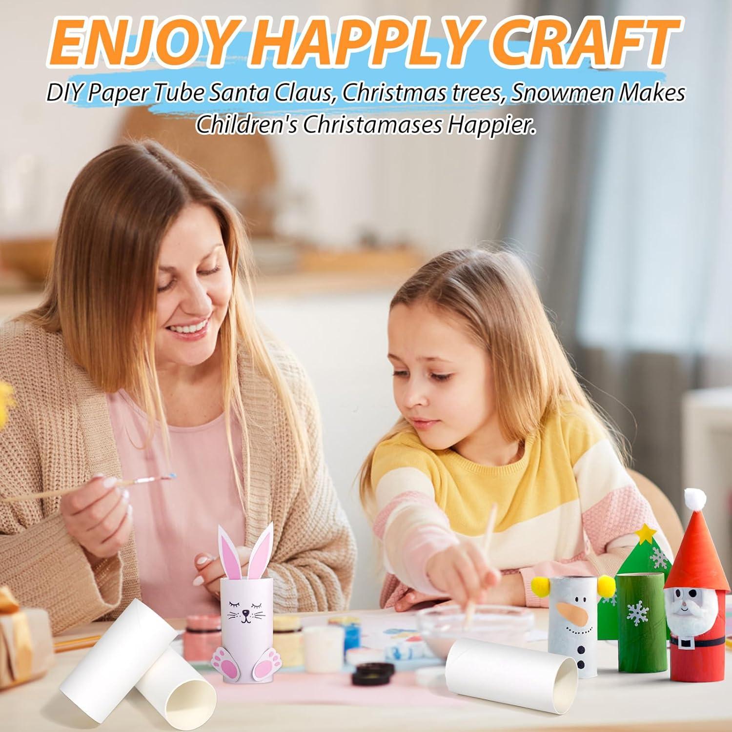 120 Tubos de Cartón para Manualidades MAPVOLUT 8.5 cm Blanco