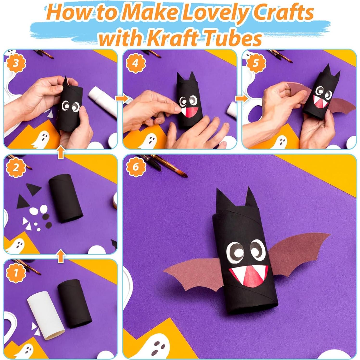 120 Tubos de Cartón para Manualidades MAPVOLUT 8.5 cm Blanco