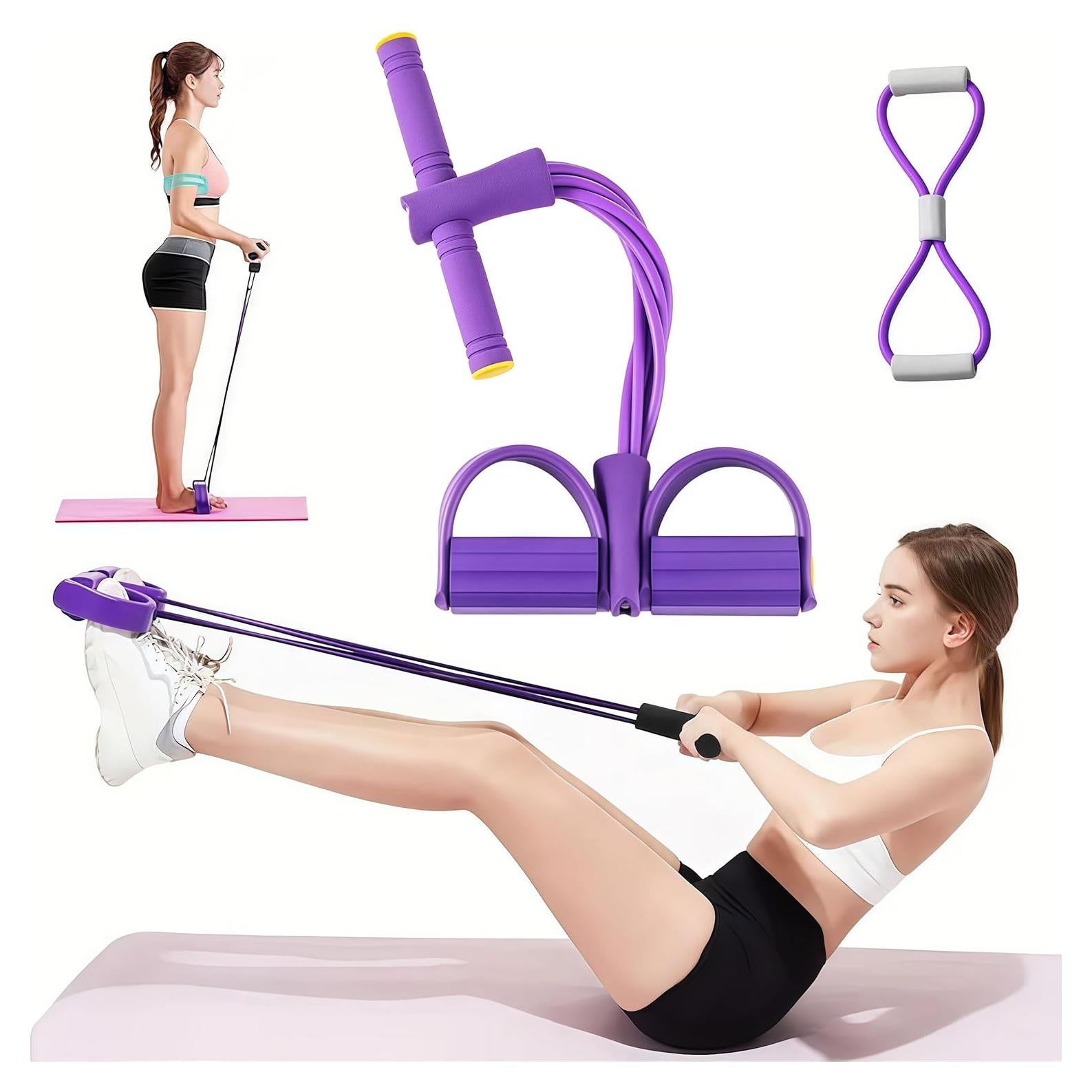 Bandas de Resistencia Fitness BIBIFACTORY 4 Tubos Portátil