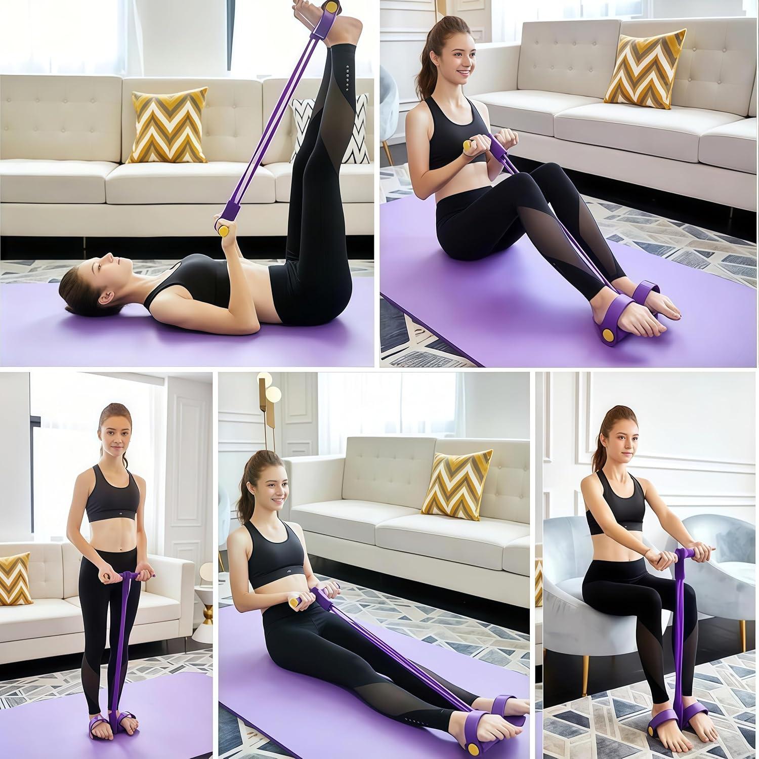 Bandas de Resistencia Fitness BIBIFACTORY 4 Tubos Portátil