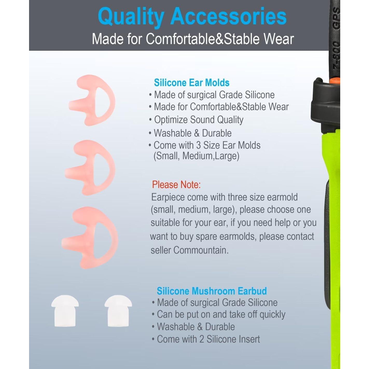 Tubo Acústico Claro Commountain para Auriculares de Dos Vías