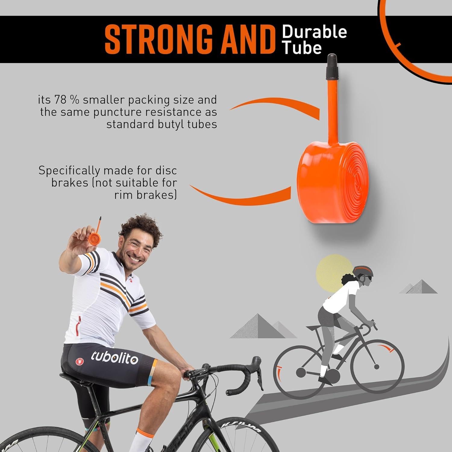 Tubo Interior Tubolito S-Tubo Road 700C x 18-32mm Válvula Presta