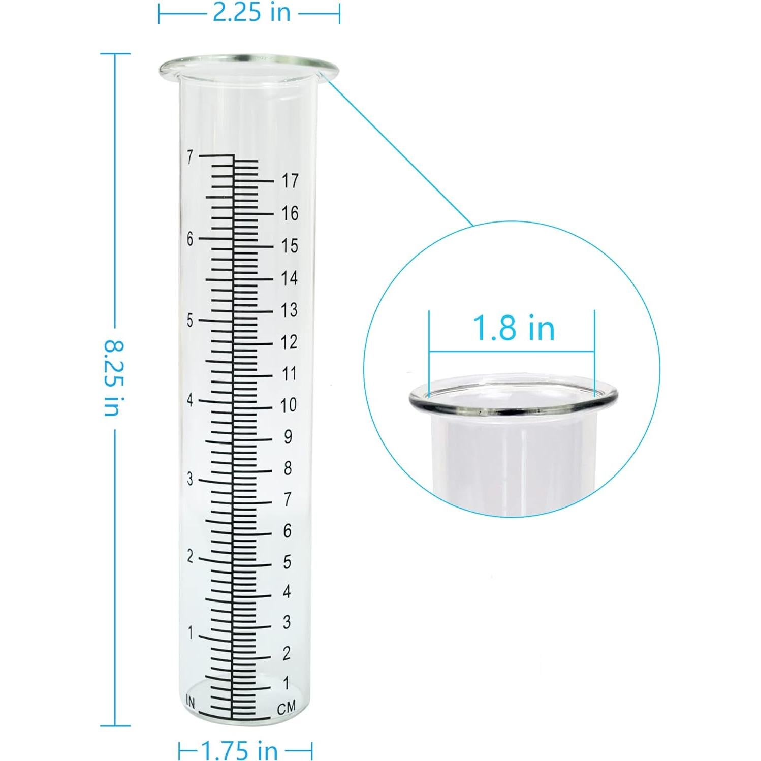 Tubo de Reemplazo para Pluviómetro LUEUDU 17.78 cm 2PCS