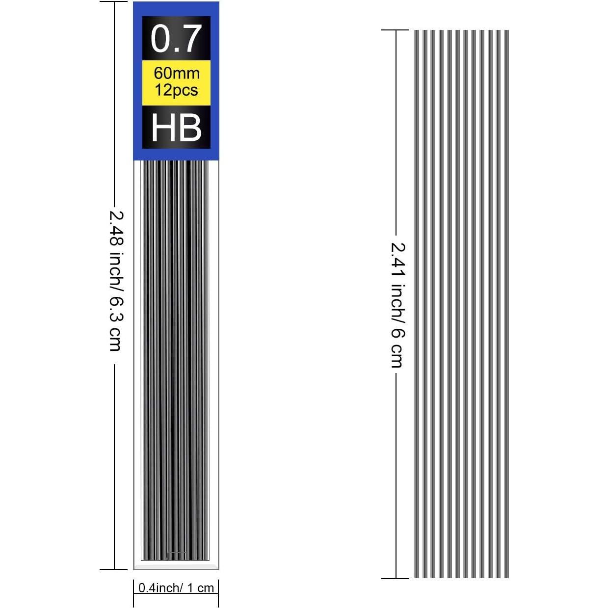 Recargas de Plomo Morepack 0.7 mm HB - 840 Piezas en 70 Tubos