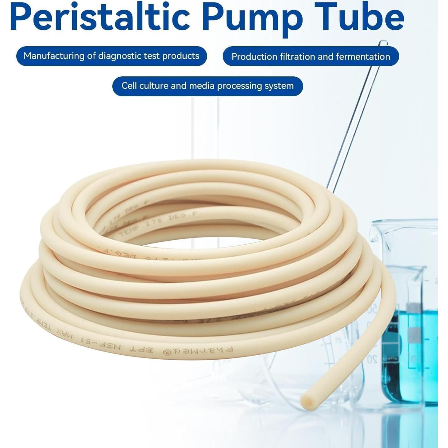 Silicone Tubing, 1 Meter 3x5mm BPT Peristaltic Pump Tube Silicone Peristaltic Resistant Peristaltic Pump Flexible Hose for Testing Products Accessories 3x5mm BPT